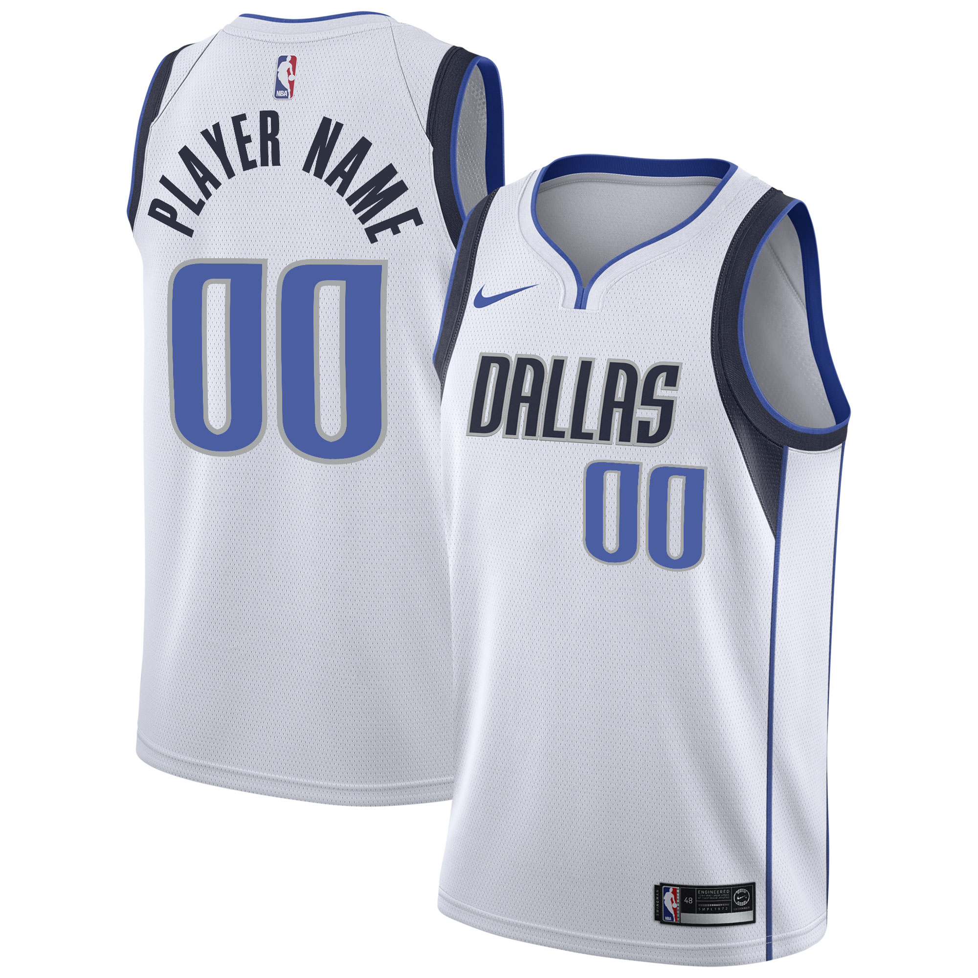 Dallas Mavericks 2020\/21 Swingman Custom Jersey - Association Edition - White