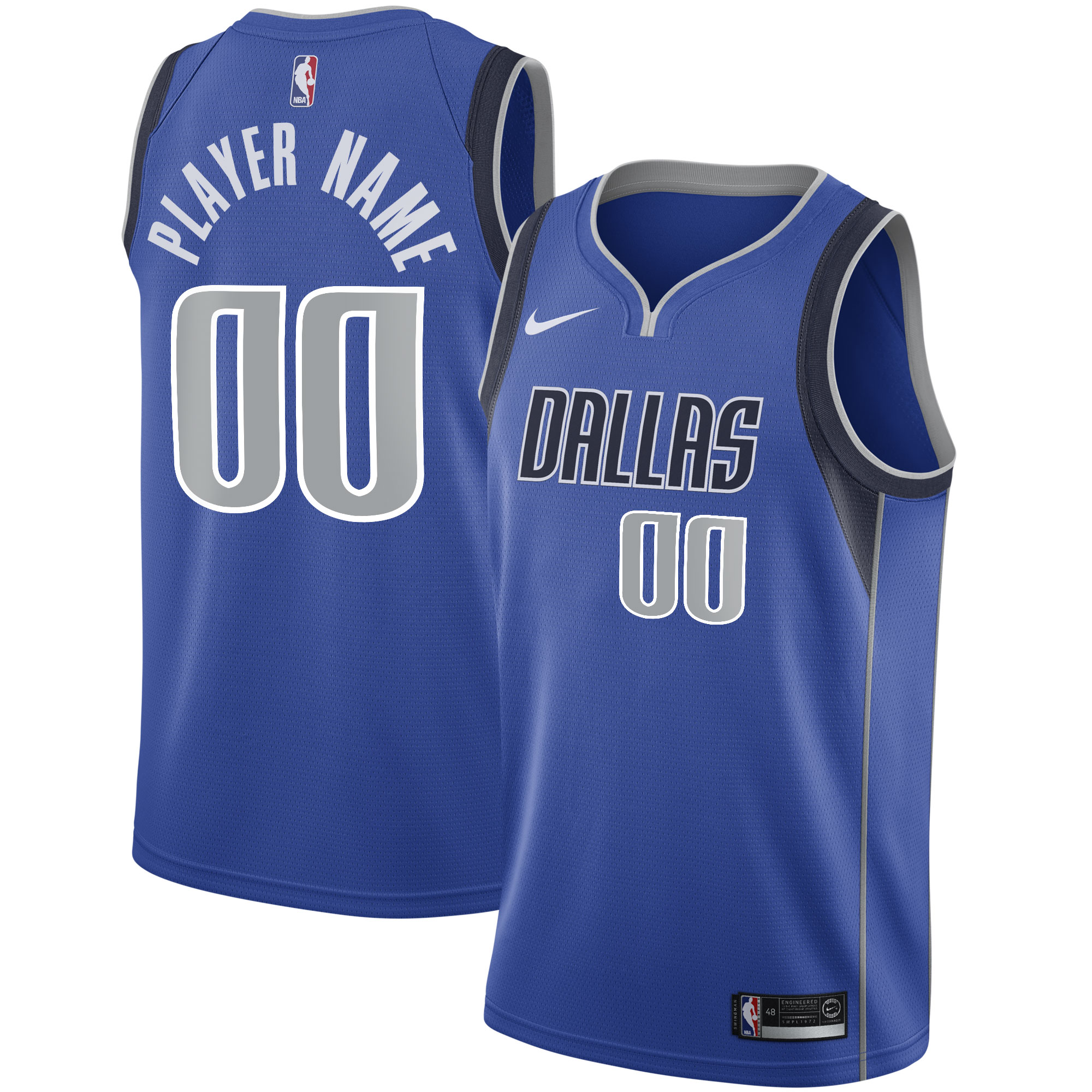 Dallas Mavericks 2020\/21 Swingman Custom Jersey - Icon Edition - Blue