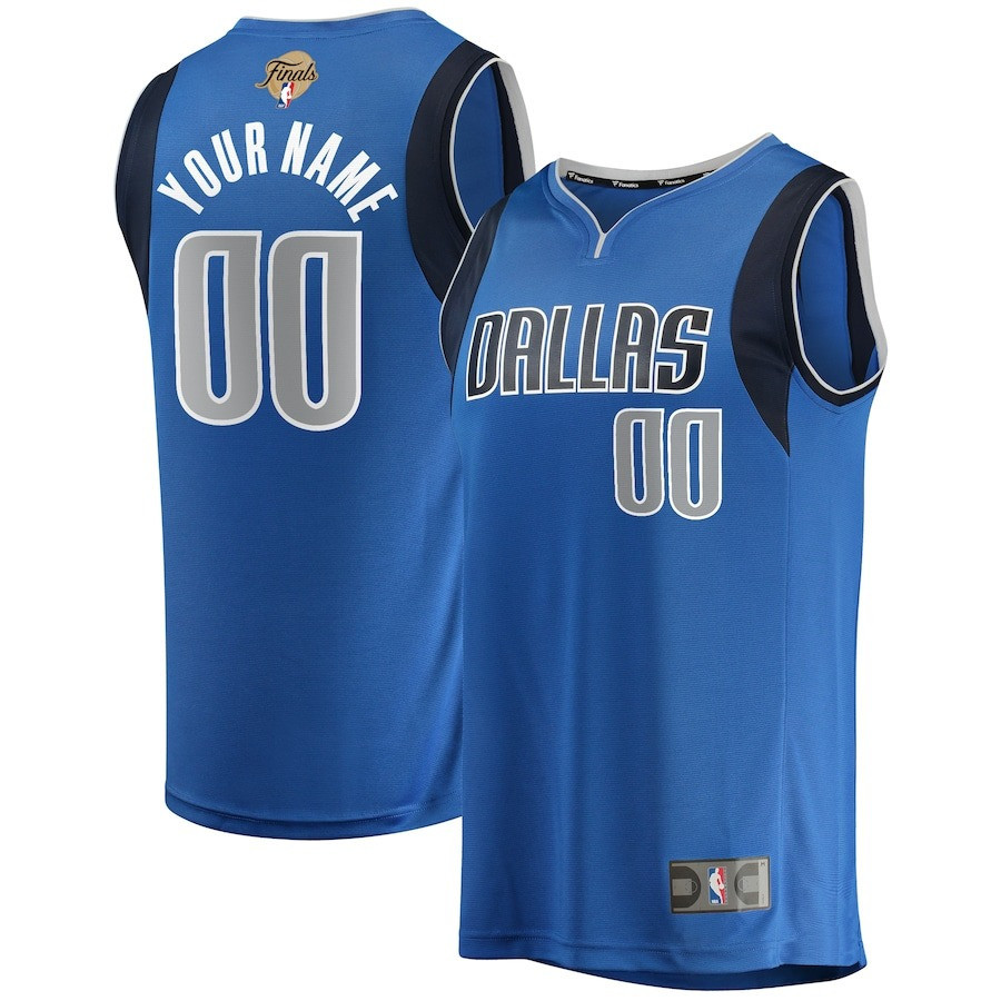 Dallas Mavericks 2024 NBA Finals Custom Name Fast Break Jersey - Blue - Icon Edition
