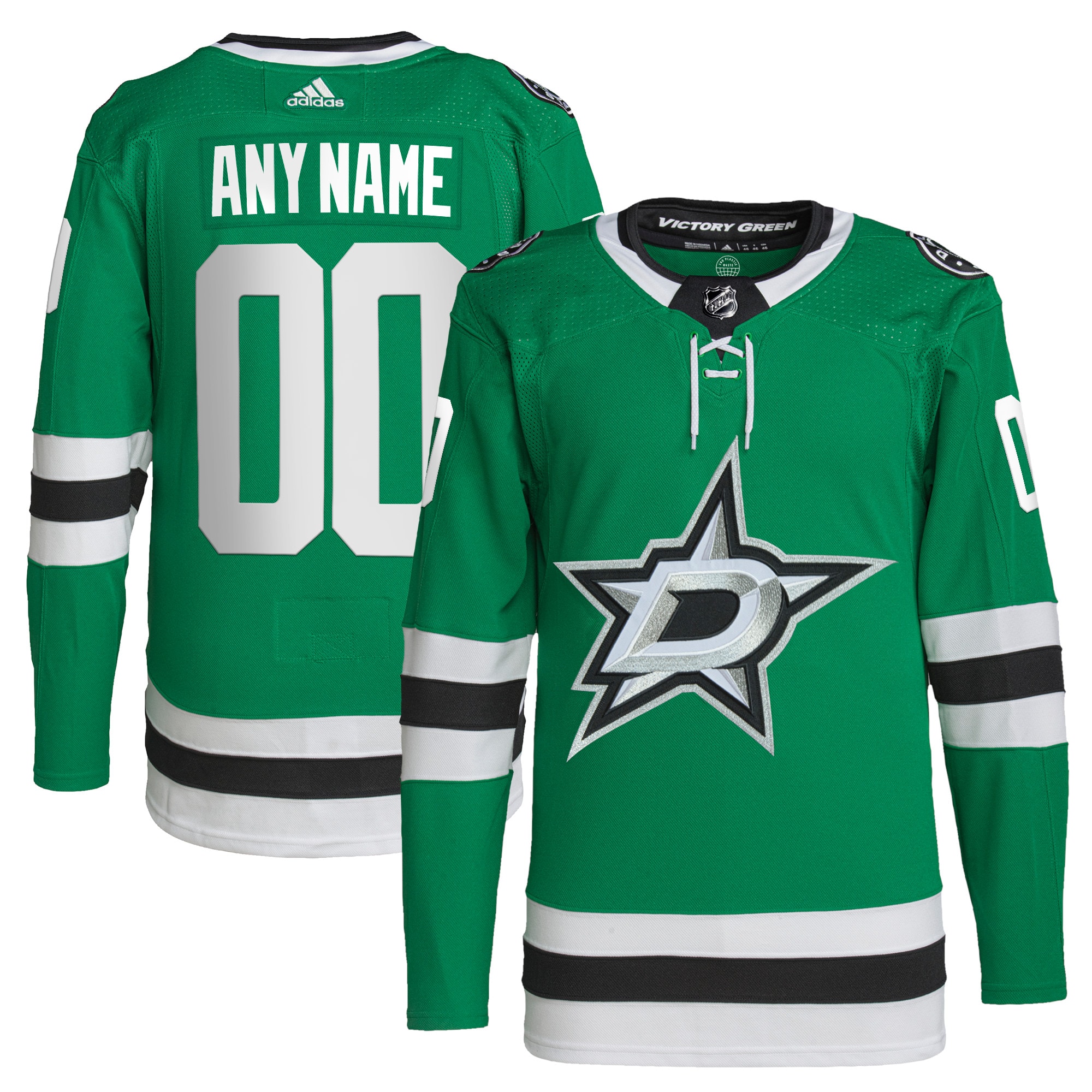 Dallas Stars adidas Home Primegreen Authentic Custom Jersey - Green
