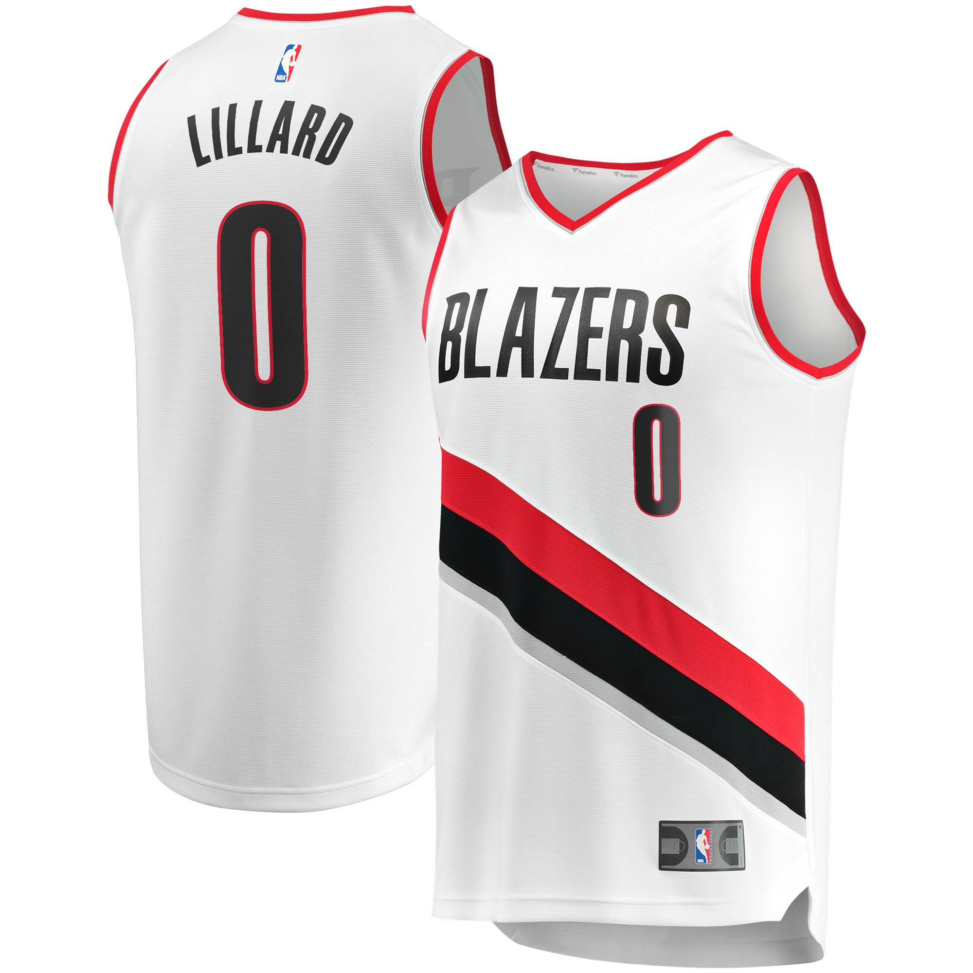 Damian Lillard Portland Trail Blazers Fanatics Fast Break Replica Jersey - Association Edition - White