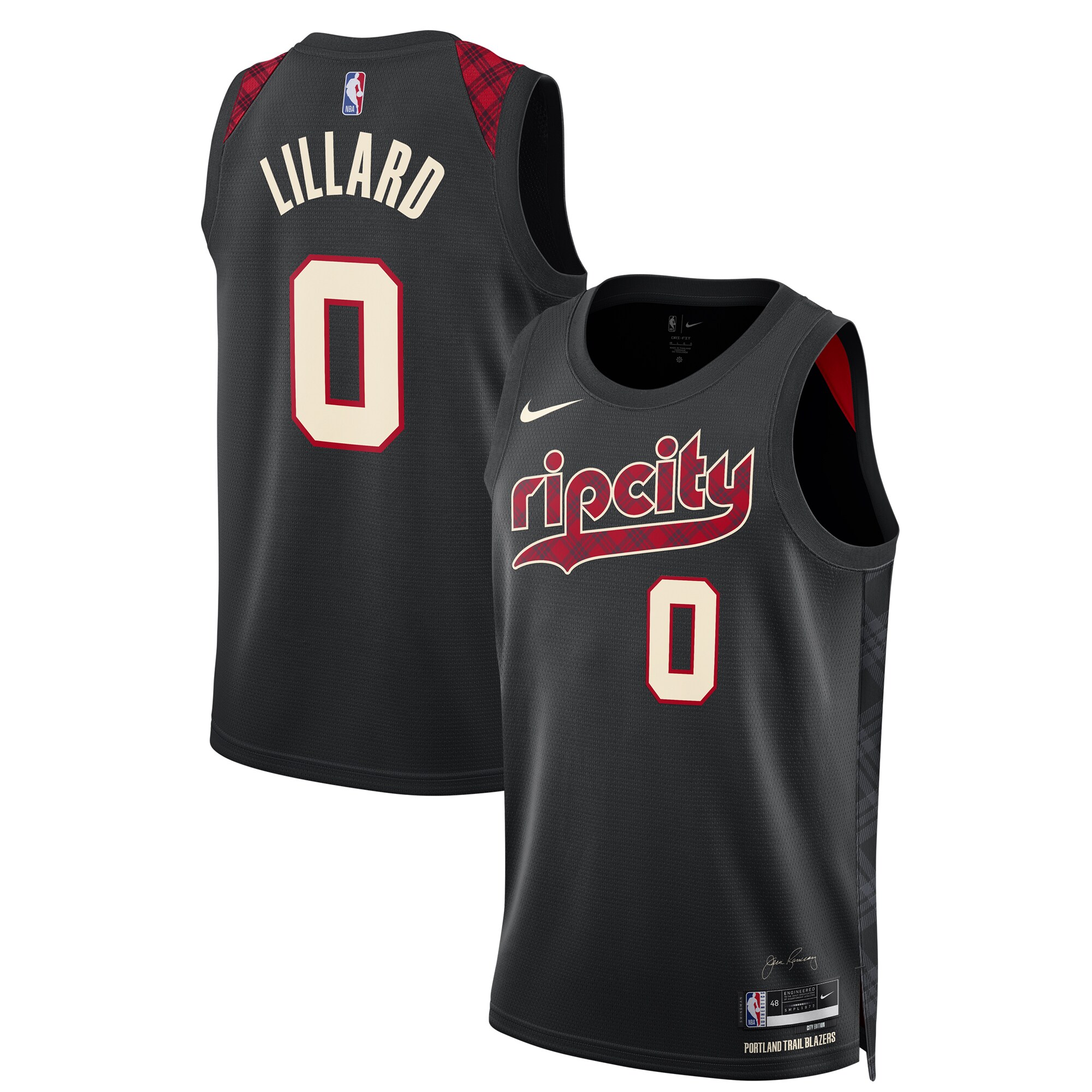 Damian Lillard Portland Trail Blazers Unisex 2023\/24 Swingman Jersey - Black - City Edition
