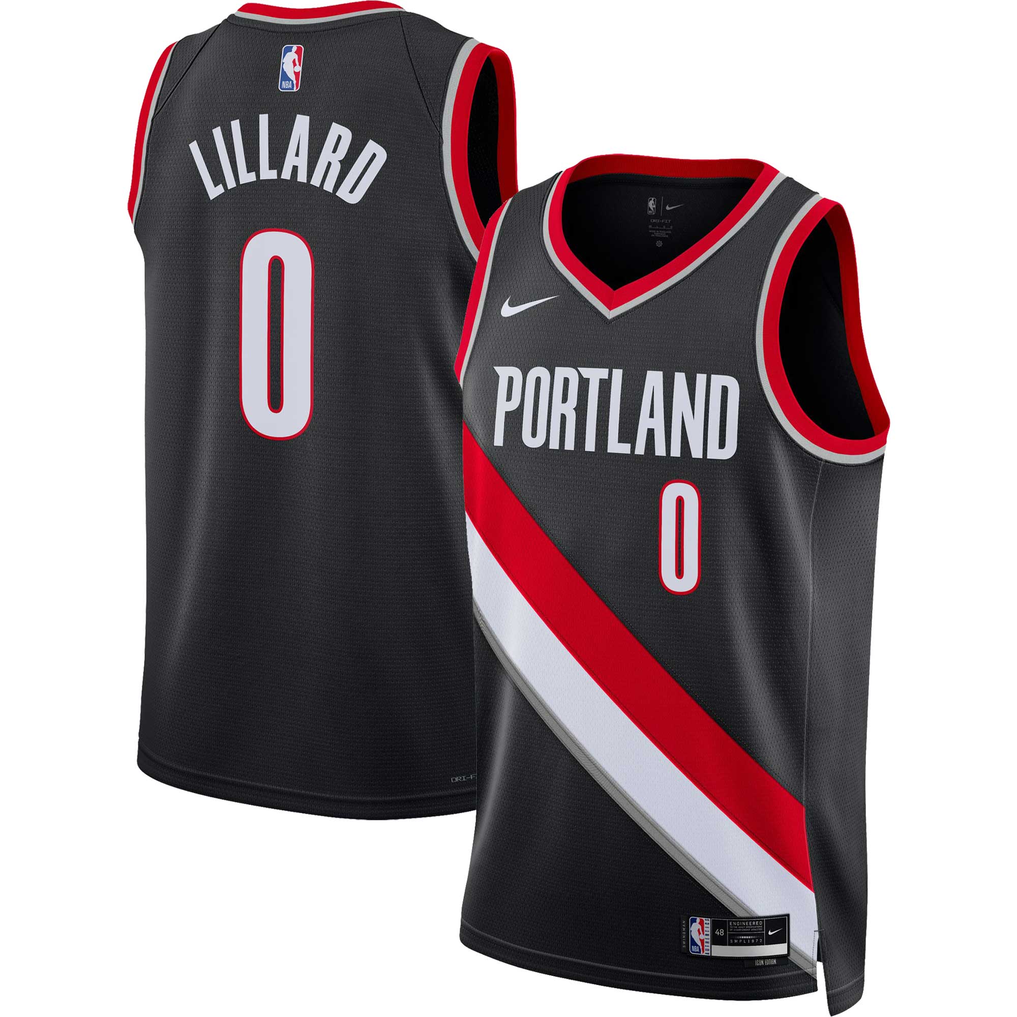 Damian Lillard Portland Trail Blazers Unisex Swingman Jersey - Icon Edition - Black