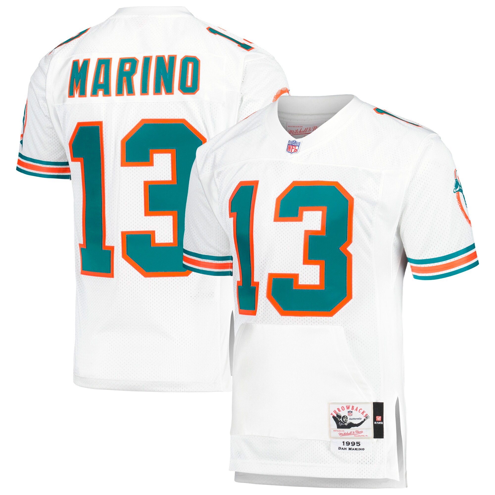 Dan Marino Miami Dolphins 1995 Mitchell & Ness Authentic Throwback Retired Player Pocket\u00c3\u201a\u00c2\u00a0Jersey - White