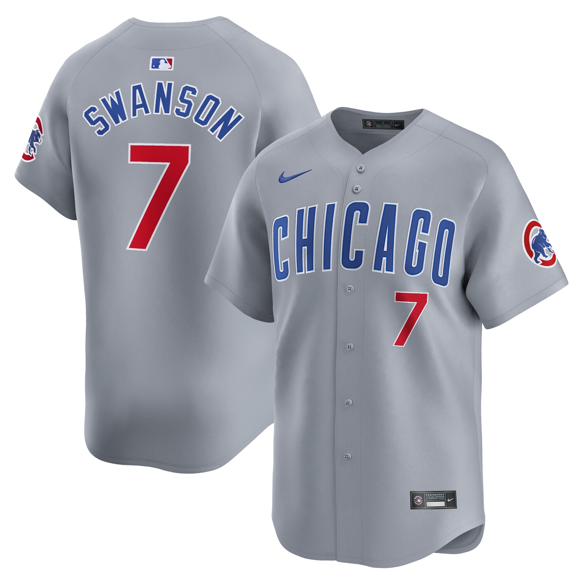 Dansby Swanson Chicago Cubs Road Limited Player Jersey\u00c2\u00a0\u00e2\u20ac\u201c Gray