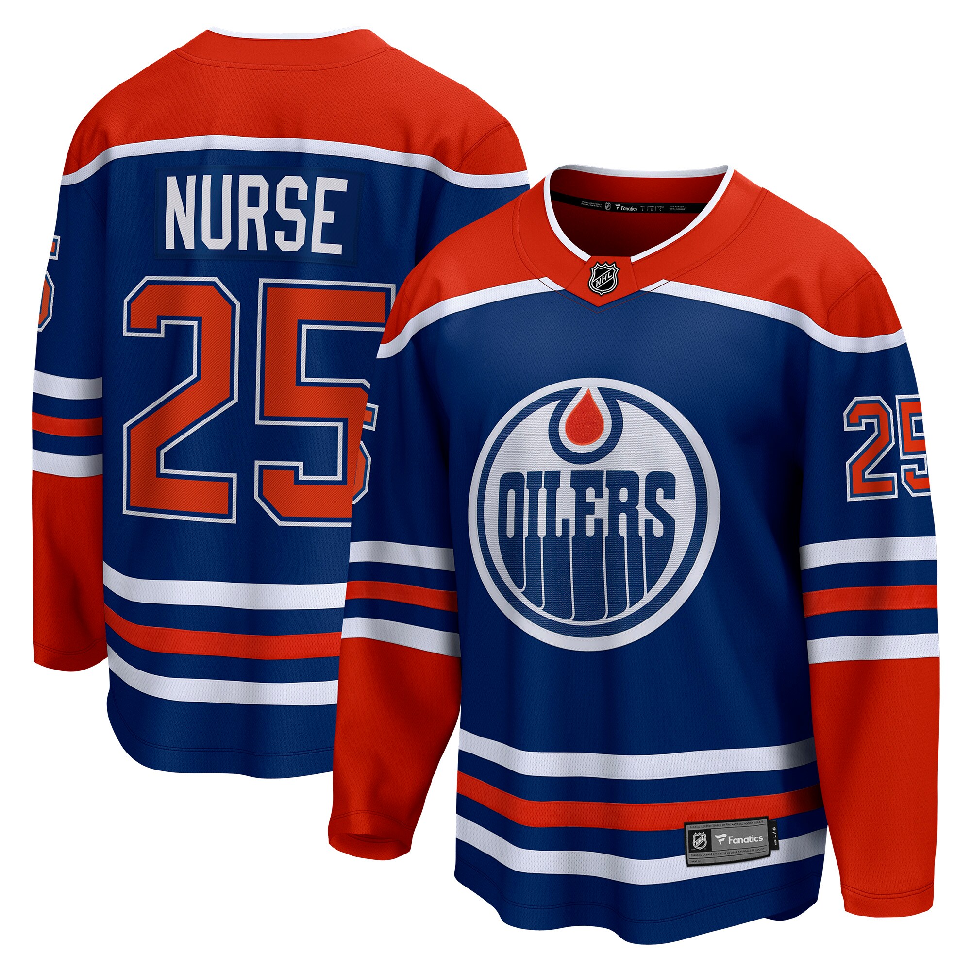 Darnell Nurse Edmonton Oilers Fanatics Home Breakaway Player Jersey - Royal