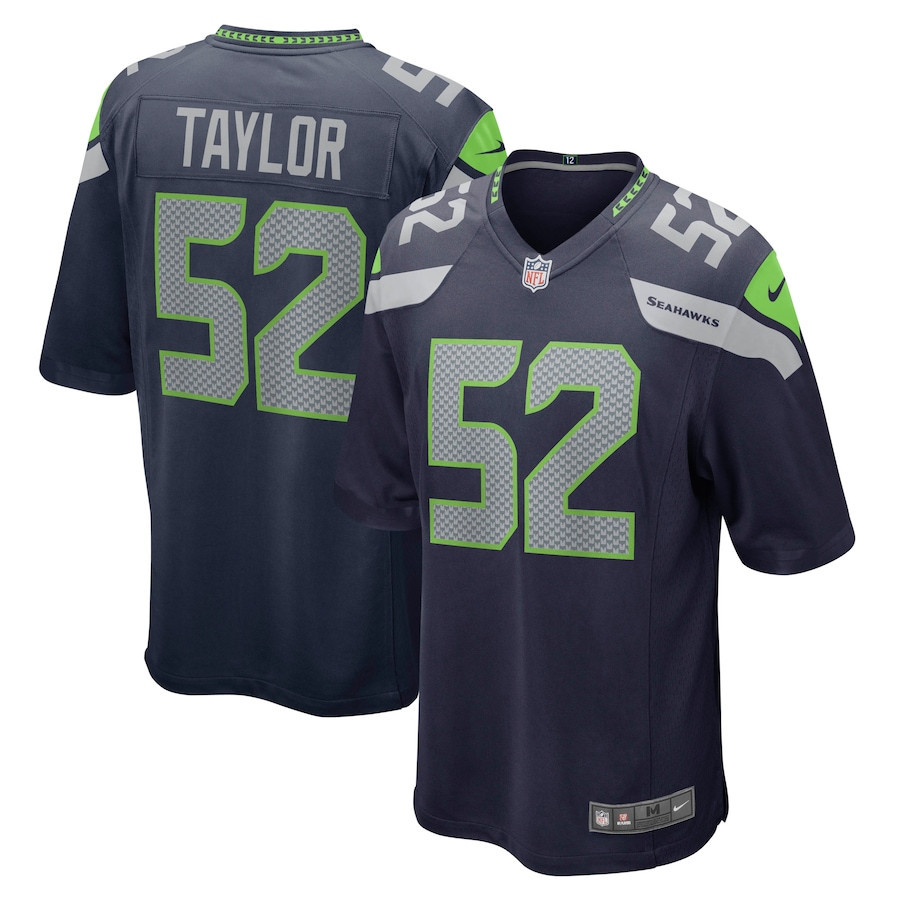 Darrell Taylor 52 Seattle Seahawks Men Game Jersey - College Navy