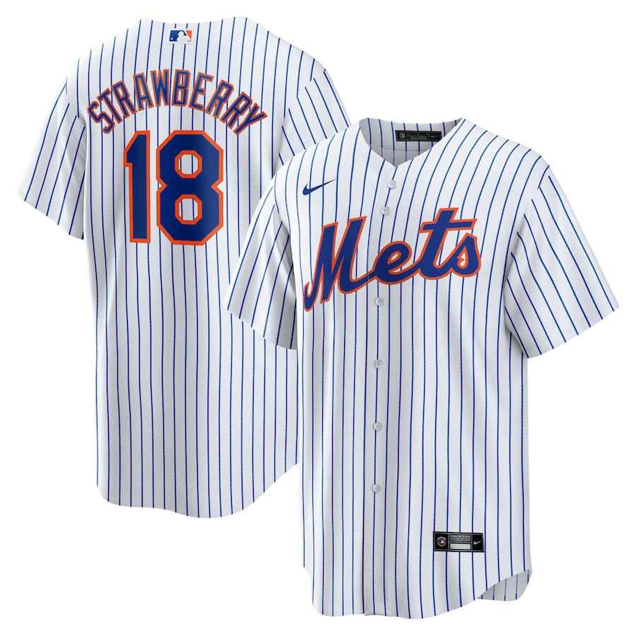 Darryl Strawberry 18 New York Mets Home Men Player Jersey - White