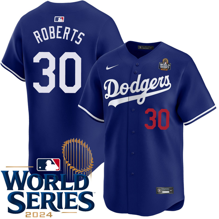Dave Roberts Los Angeles Dodgers Alternate Royal Limited World Series Jersey