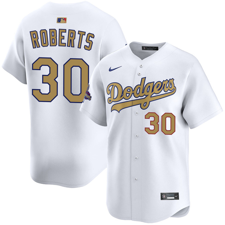 Dave Roberts Los Angeles Dodgers Home 2025 Gold Collection Limited Jersey