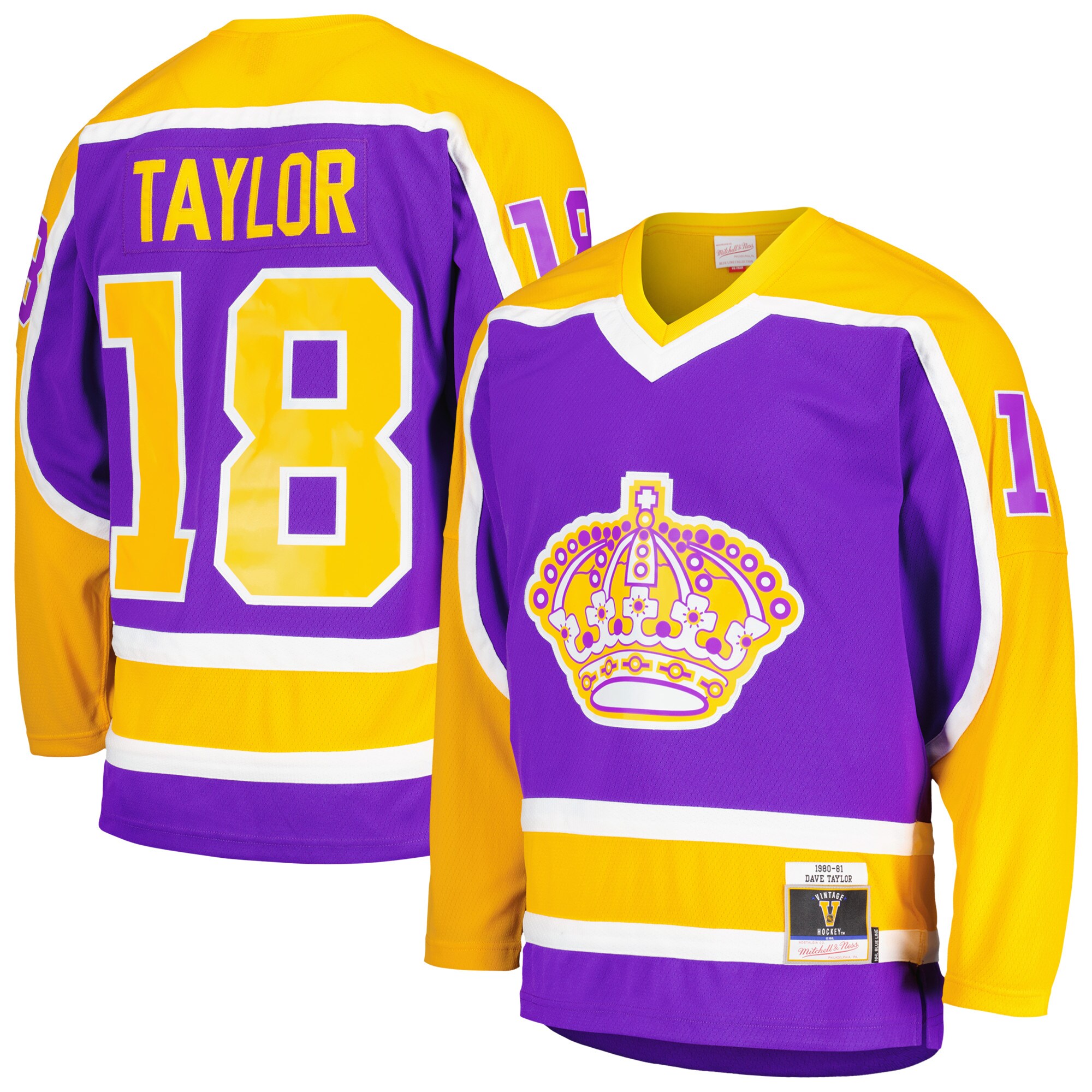 Dave Taylor Los Angeles Kings Mitchell & Ness 1980\/81 Blue Line Player Jersey - Purple