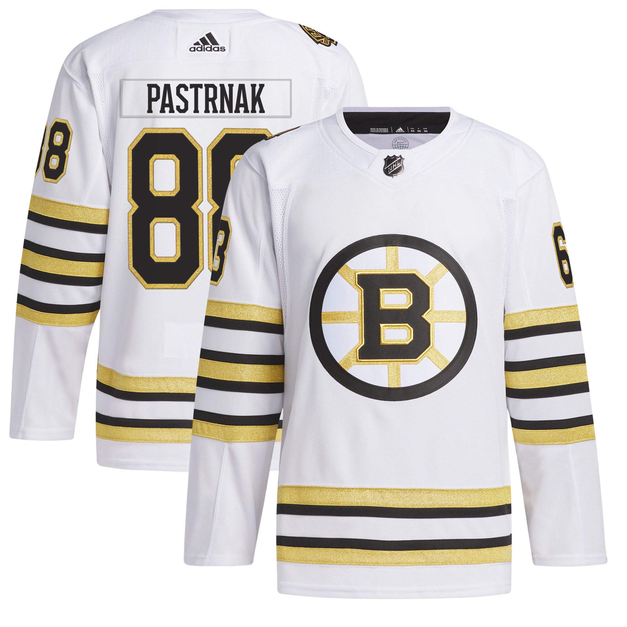 David Pastrnak Boston Bruins adidas Primegreen 100th Anniversary Authentic Player Jersey - White