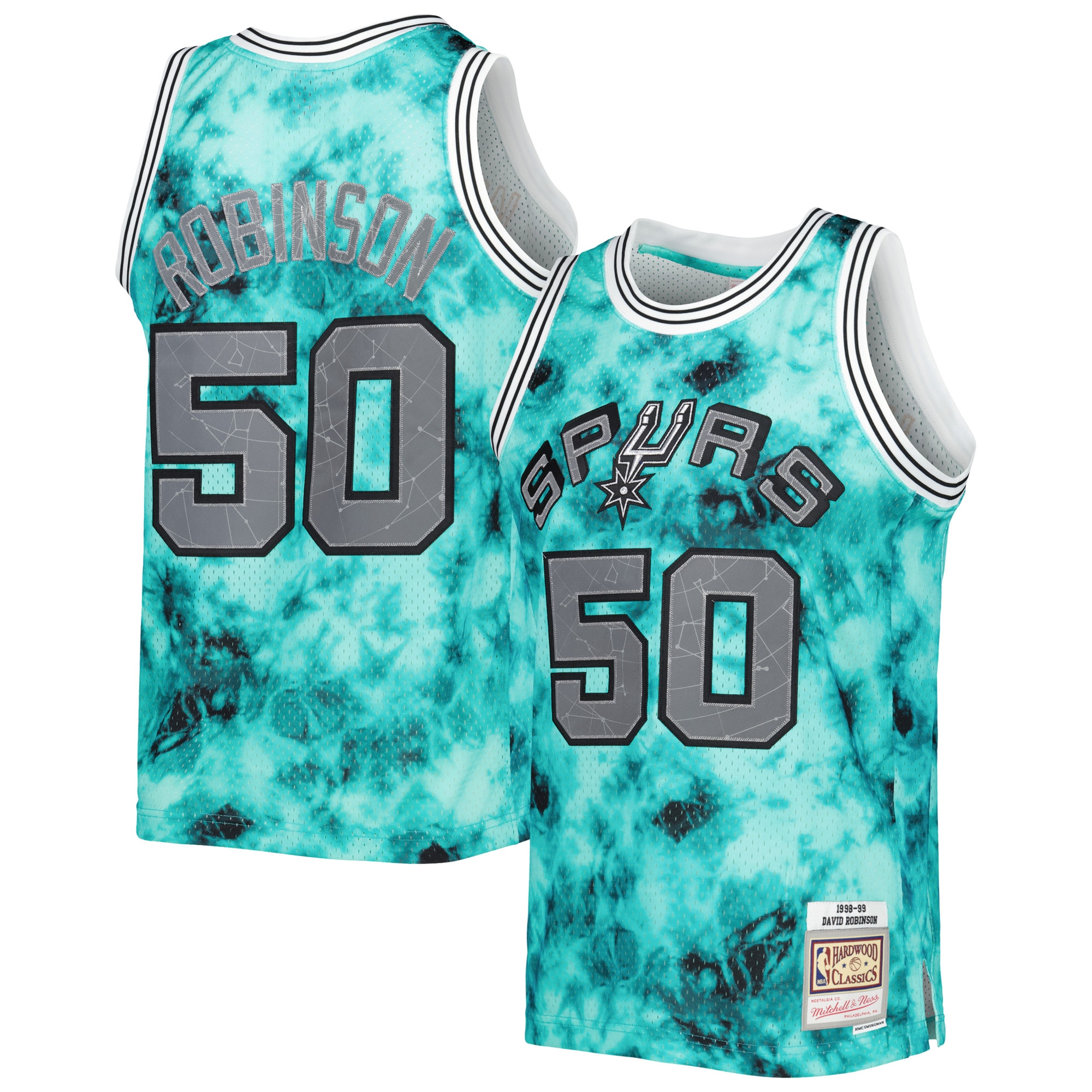 David Robinson San Antonio Spurs Mitchell & Ness 1998\/99 Galaxy Swingman Jersey - Teal