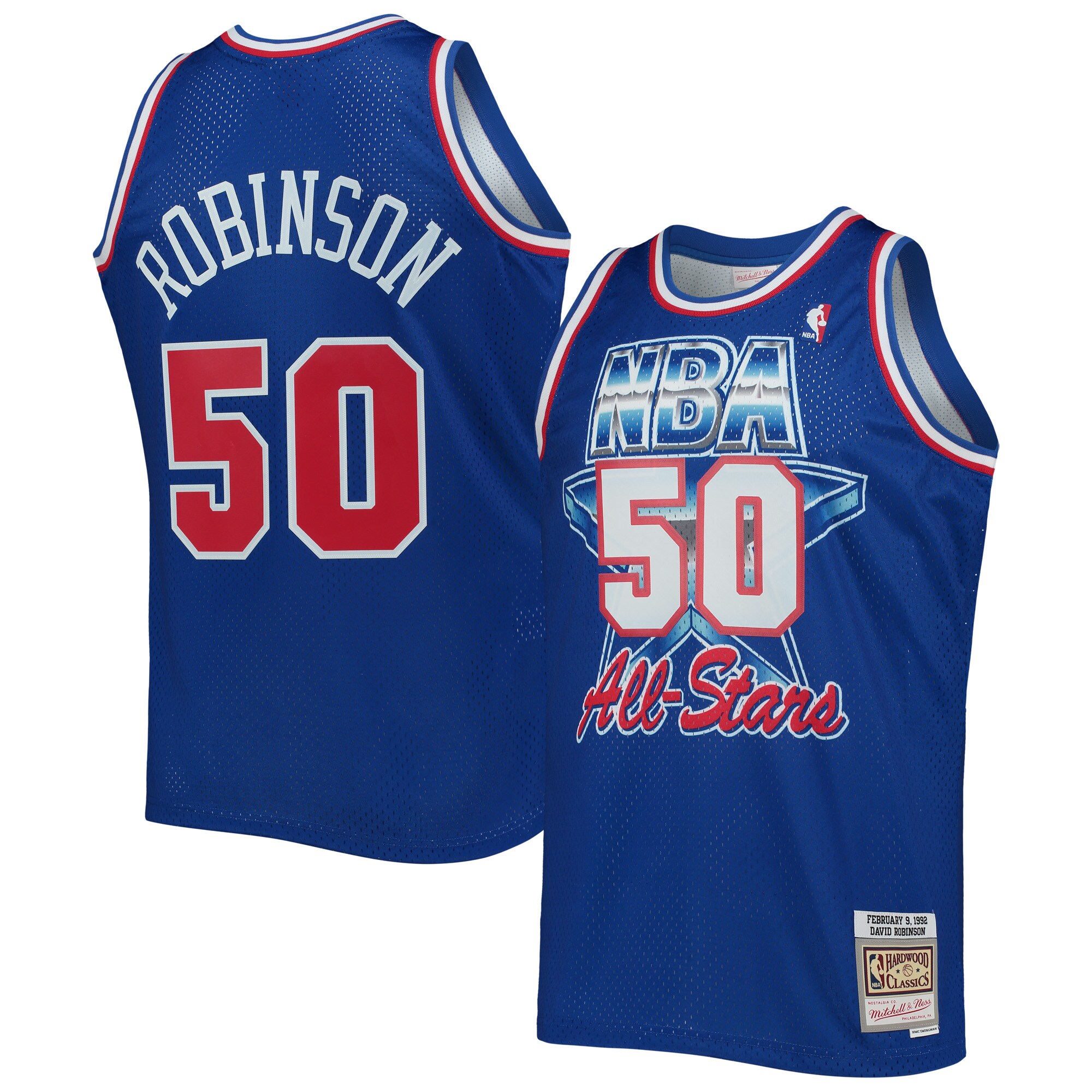 David Robinson Western Conference Mitchell & Ness Hardwood Classics 1992 NBA All-Star Game Swingman Jersey - Royal