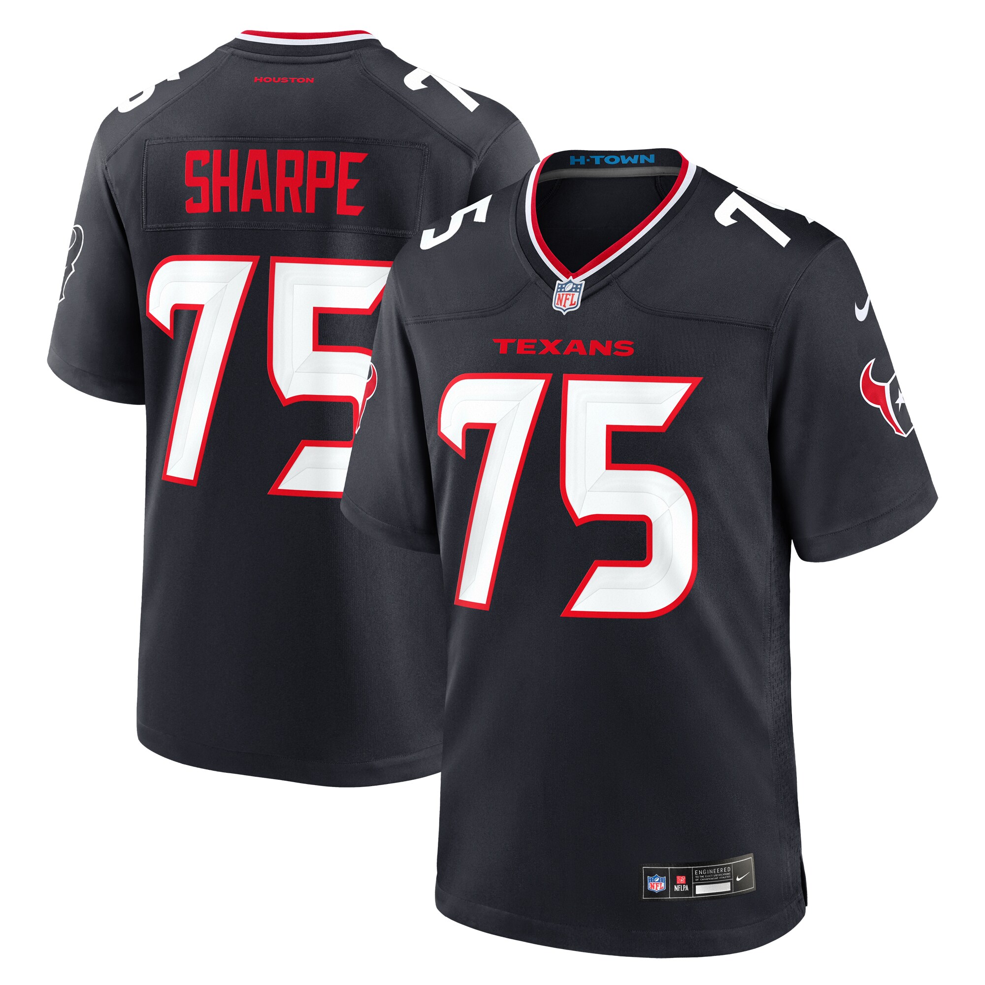David Sharpe Houston Texans Team Game Jersey - Navy