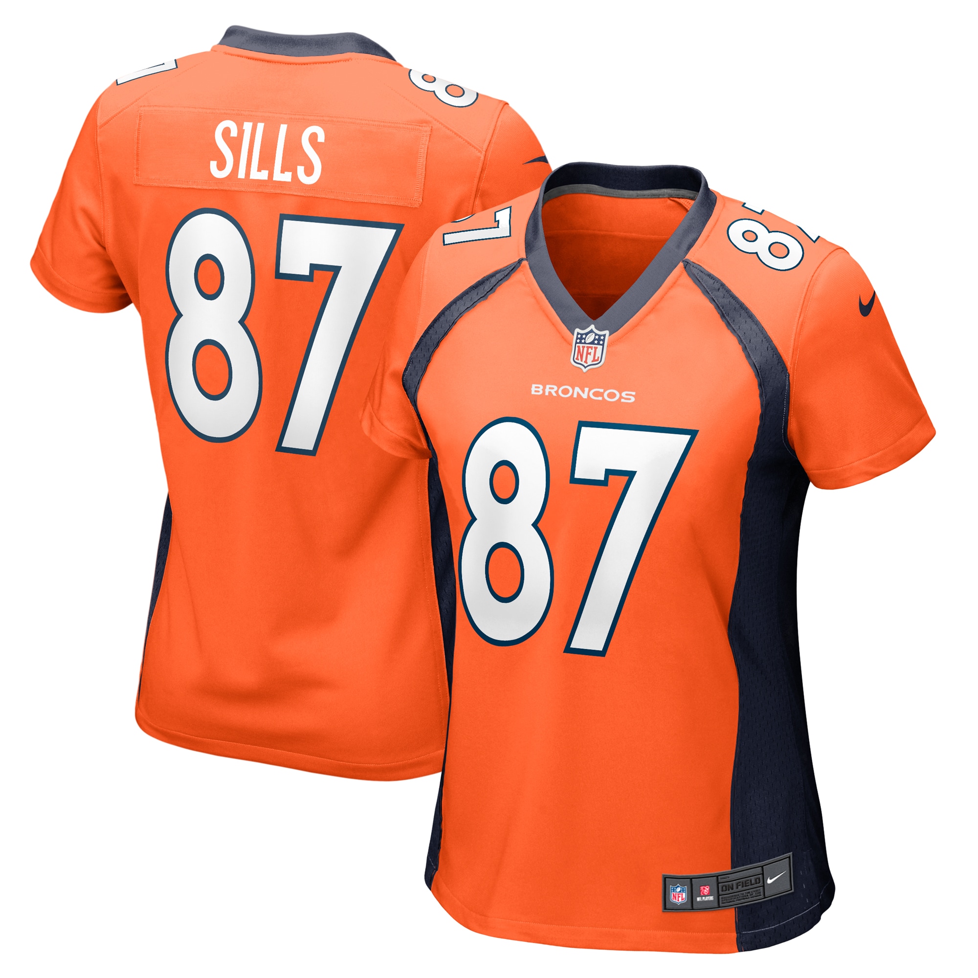 David Sills Denver Broncos Women's Team Game Jersey - Orange