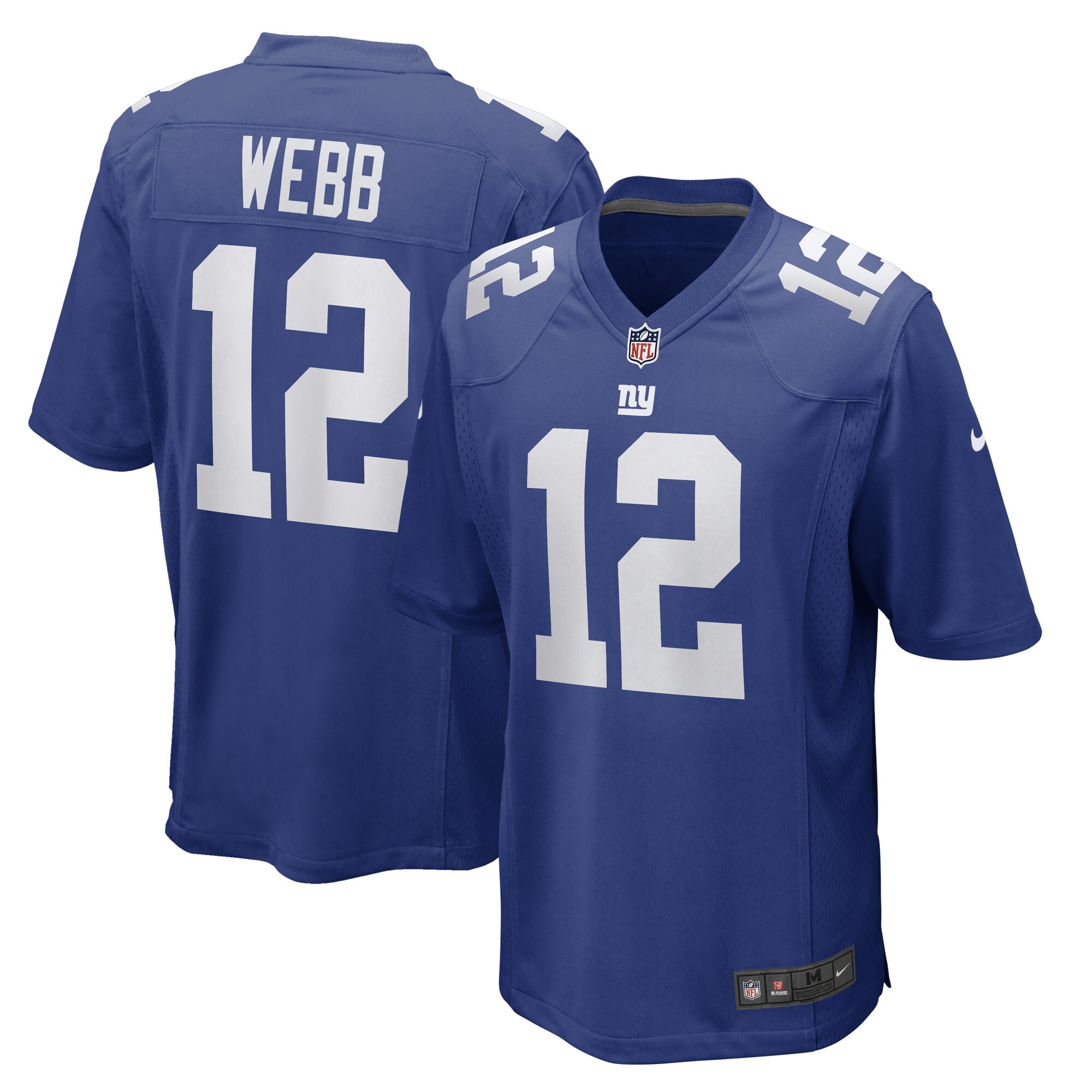 Davis Webb New York Giants Game Player Jersey - Royal