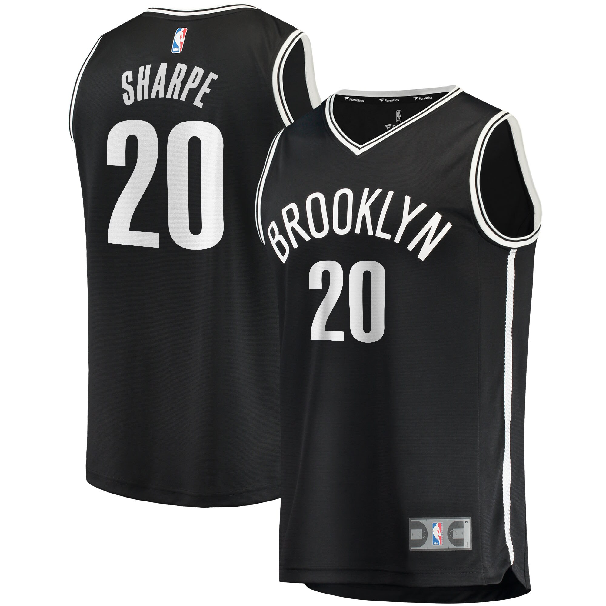 Day'Ron Sharpe Brooklyn Nets Fanatics Fast Break Replica Jersey - Icon Edition - Black