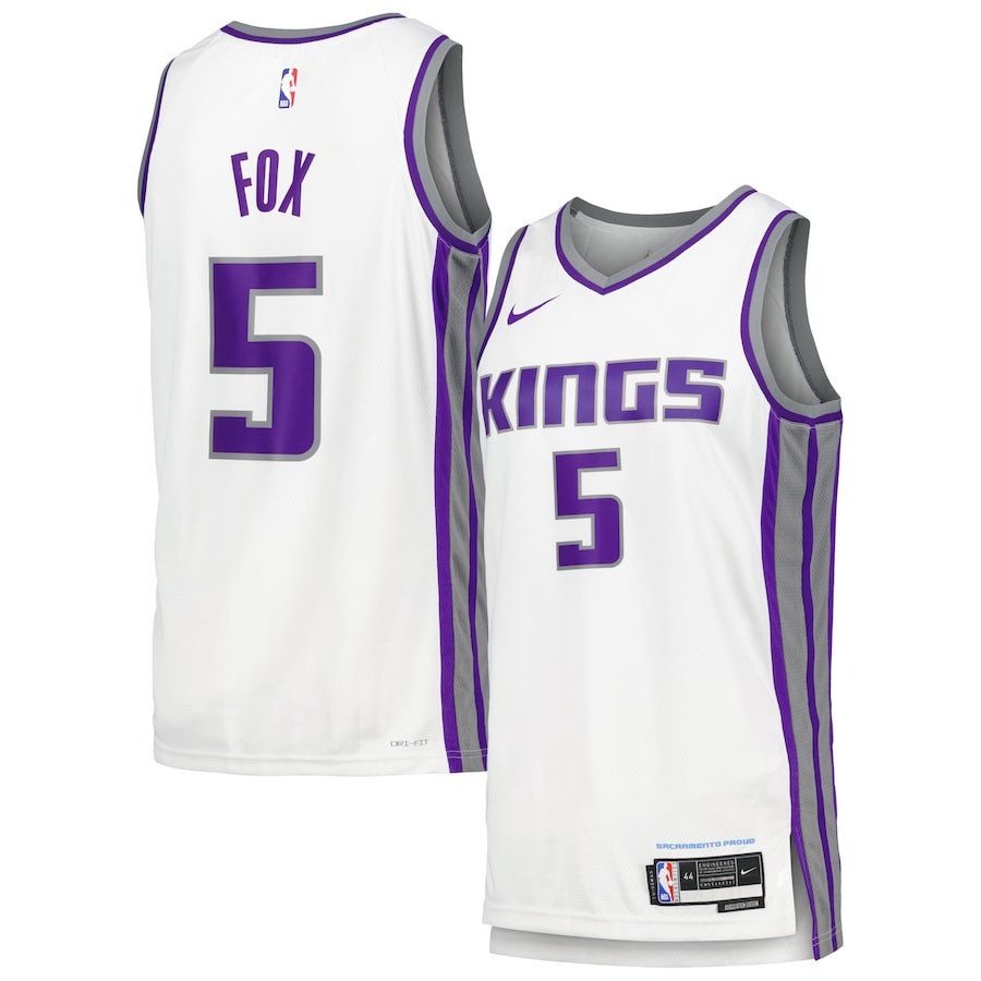 De'Aaron Fox 5 Sacramento Kings Swingman Player Jersey - Association Edition - White