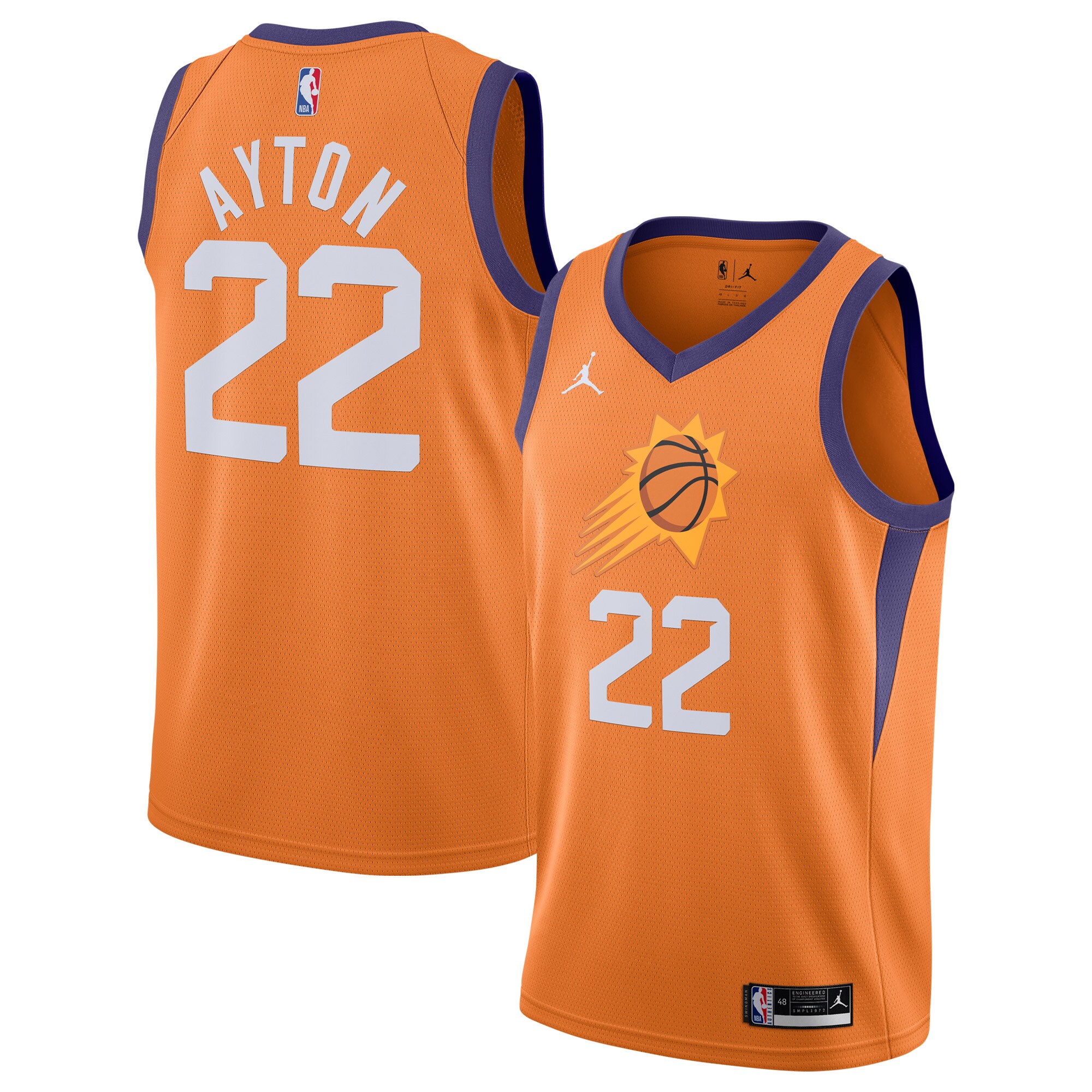 Deandre Ayton Phoenix Suns Jordan Brand 2020\/21 Swingman Jersey - Statement Edition - Orange