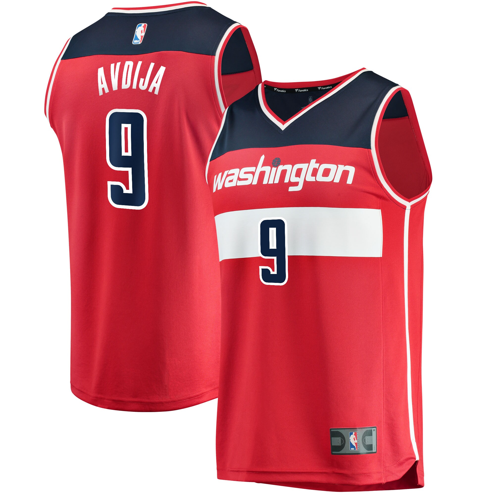 Deni Avdija Washington Wizards Fanatics Fast Break Replica Jersey - Icon Edition - Red