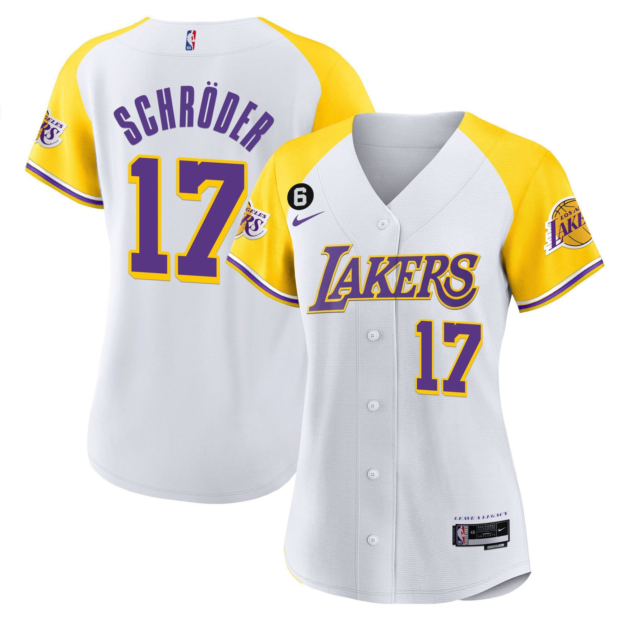 Dennis Schroder 17 Los Angeles Lakers Alternate Baseball Jersey - White