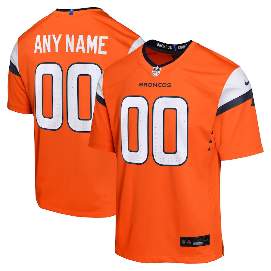 Denver Broncos Custom Game YOUTH Jersey - Orange
