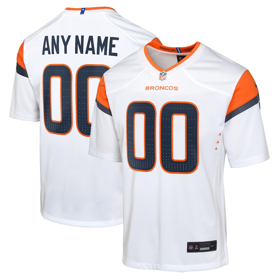Denver Broncos Custom Game YOUTH Jersey - White