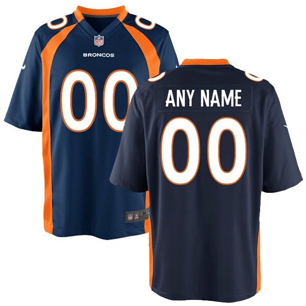 Denver Broncos Youth Game Custom Jersey - Navy