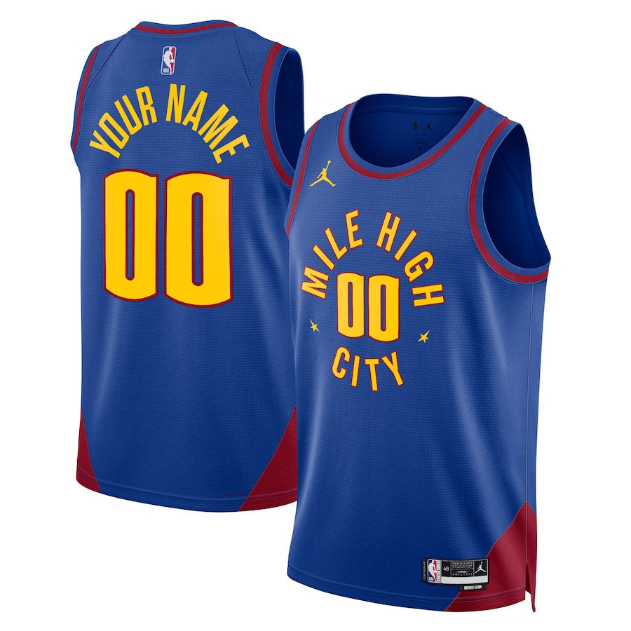Denver Nuggets 2023/24 Statement Swingman Custom Men Jersey - Royal