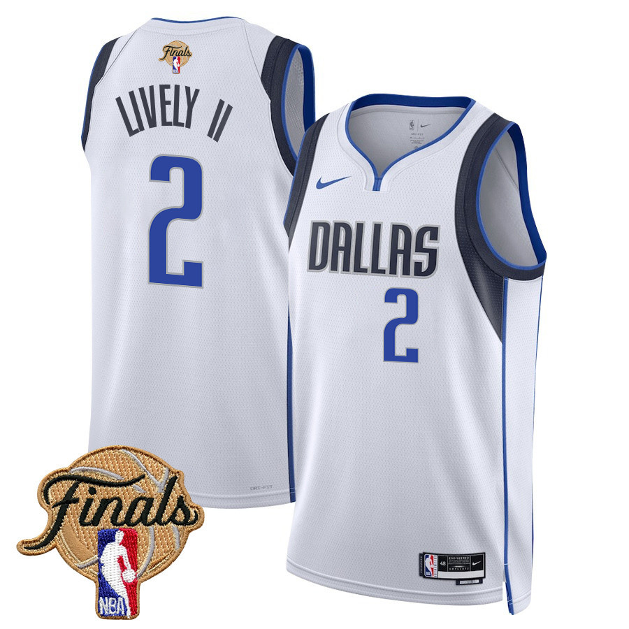 Dereck Lively II 2 Dallas Mavericks 2024 FINALS PATCH Swingman Jersey - Association Edition - White