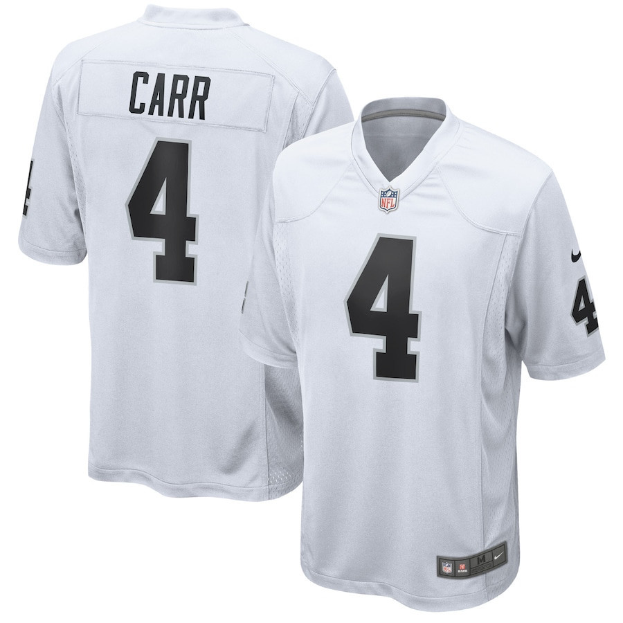 Derek Carr 4 Las Vegas Raiders YOUTH Game Jersey - White