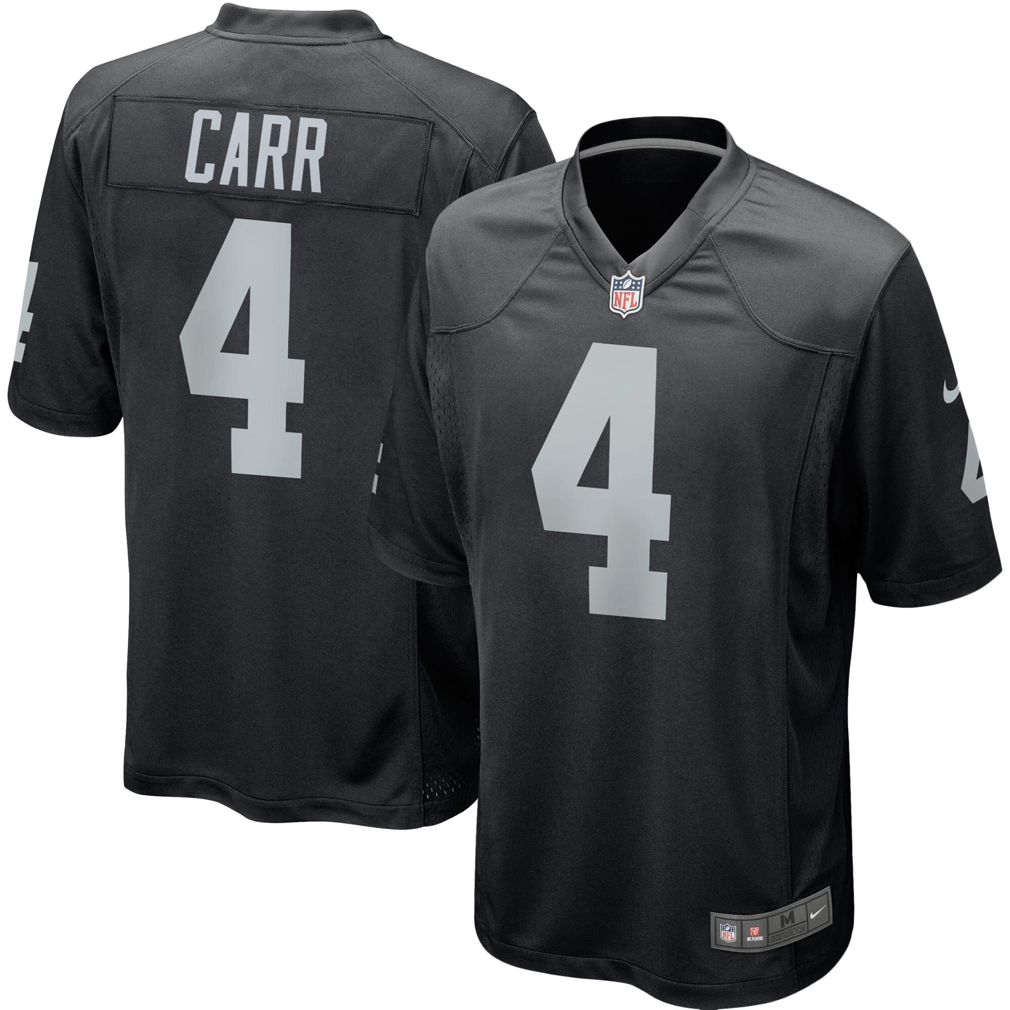 Derek Carr Las Vegas Raiders Youth Team Color Game Jersey - Black