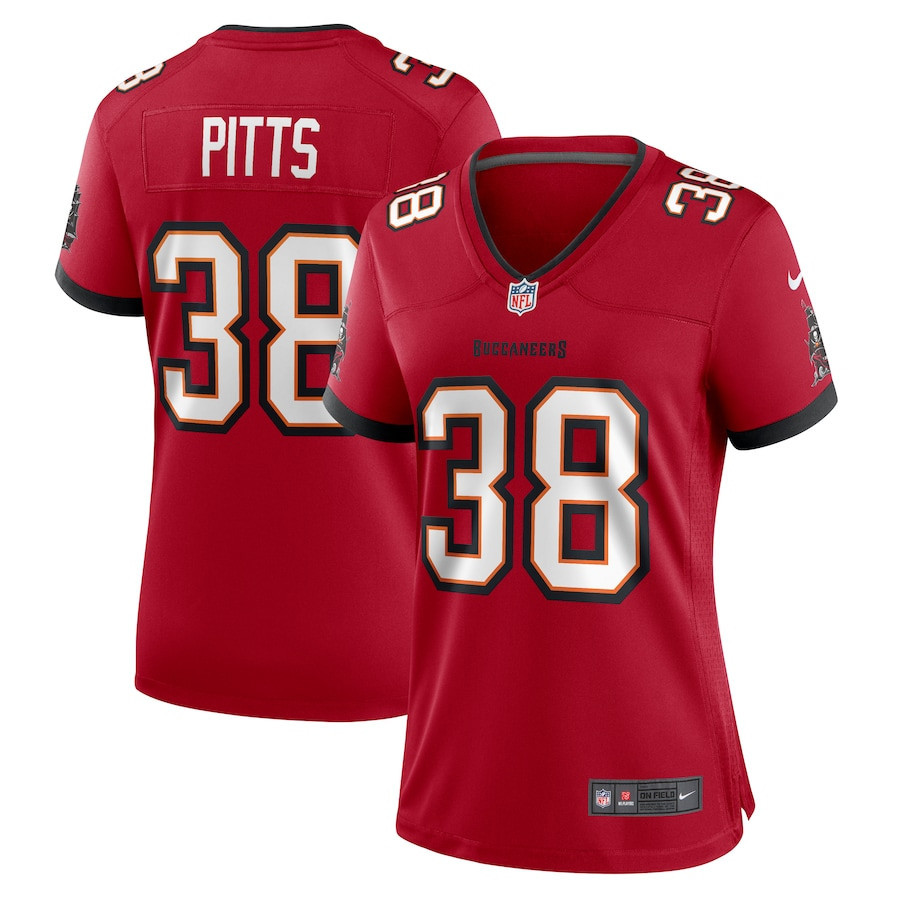Derrek Pitts 38 Tampa Bay Buccaneers Women Game Jersey - Red