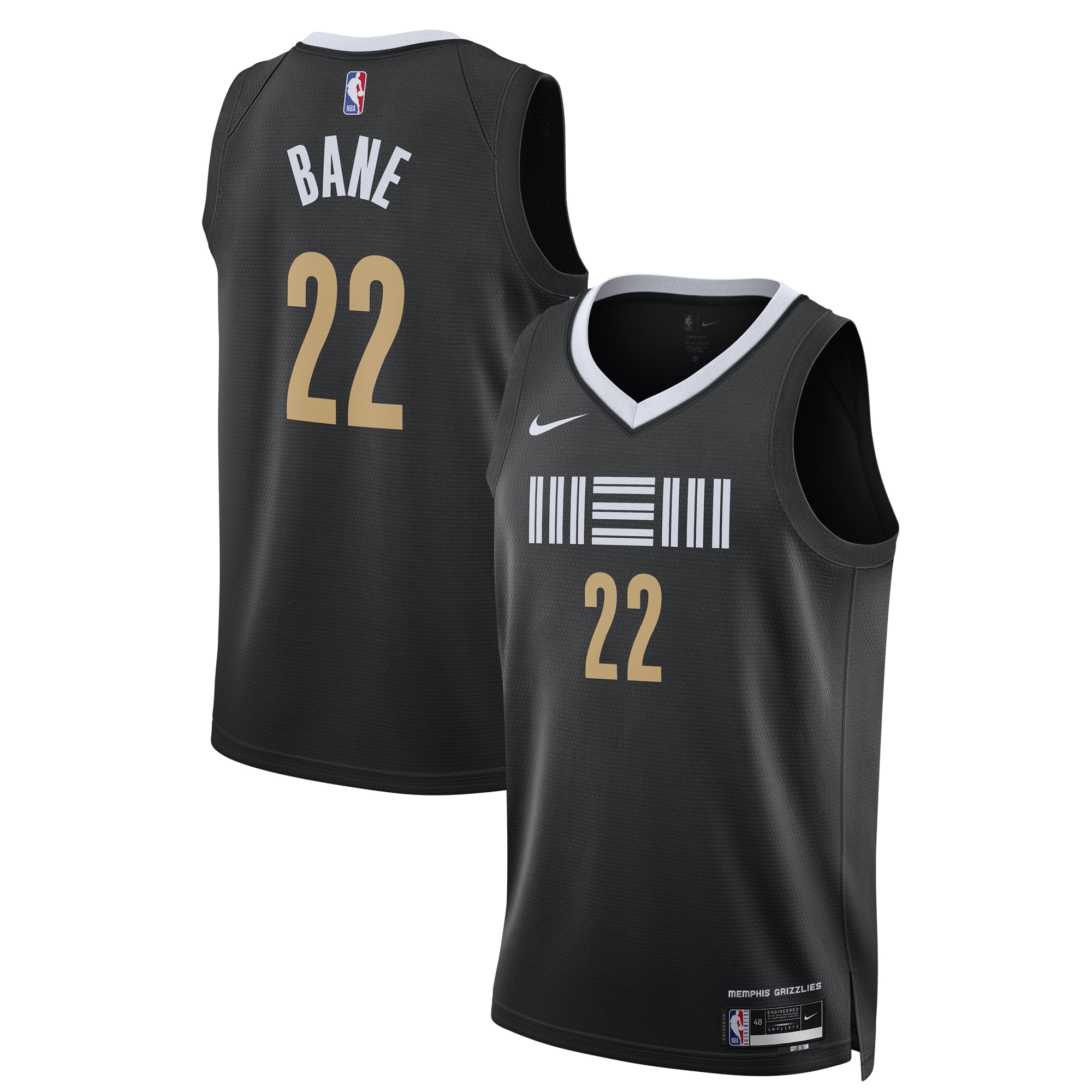 Desmond Bane Memphis Grizzlies Unisex 2023\/24 Swingman Jersey - Black - City Edition