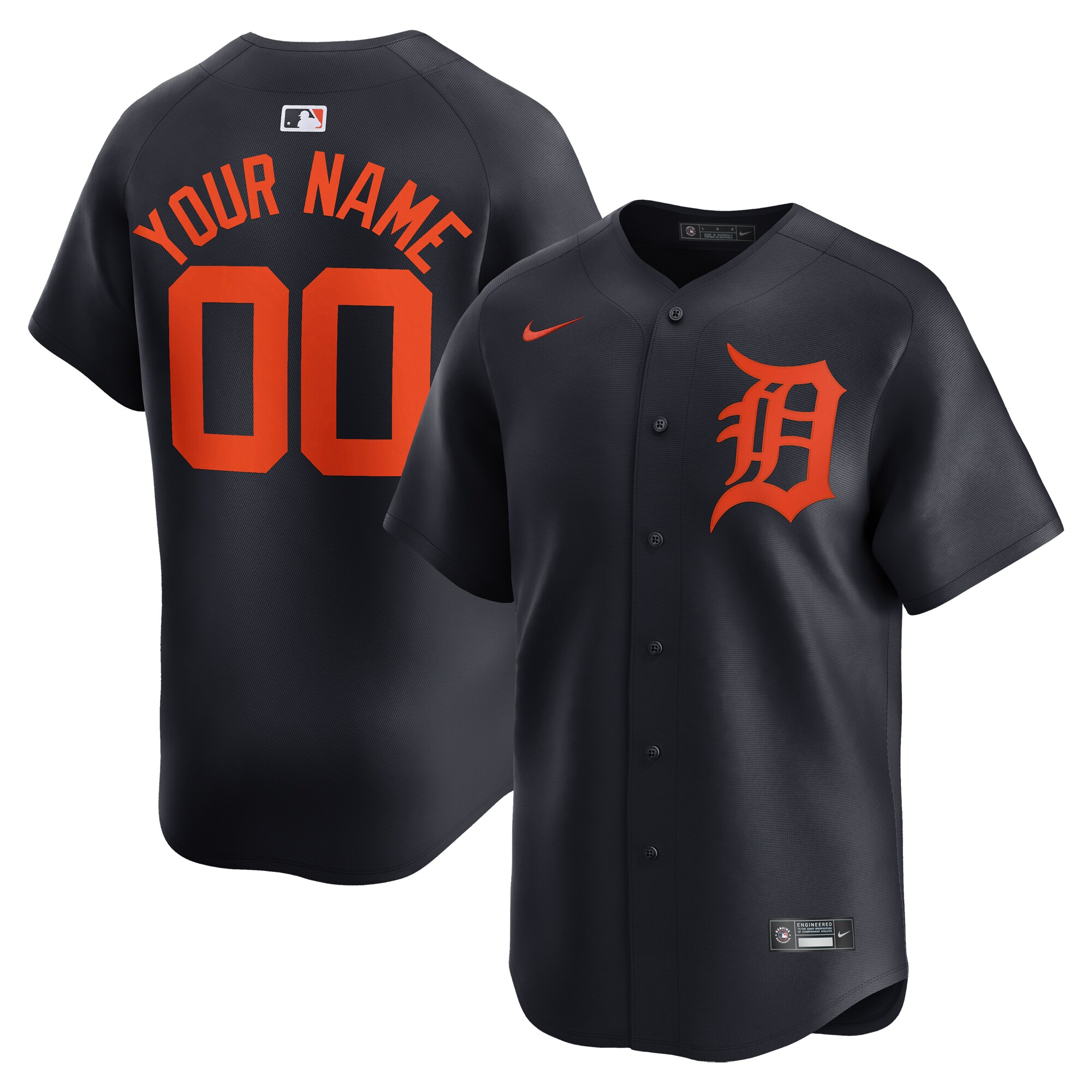 Detroit Tigers Alternate Limited Custom Jersey\u00c2\u00a0\u00e2\u20ac\u201c Navy