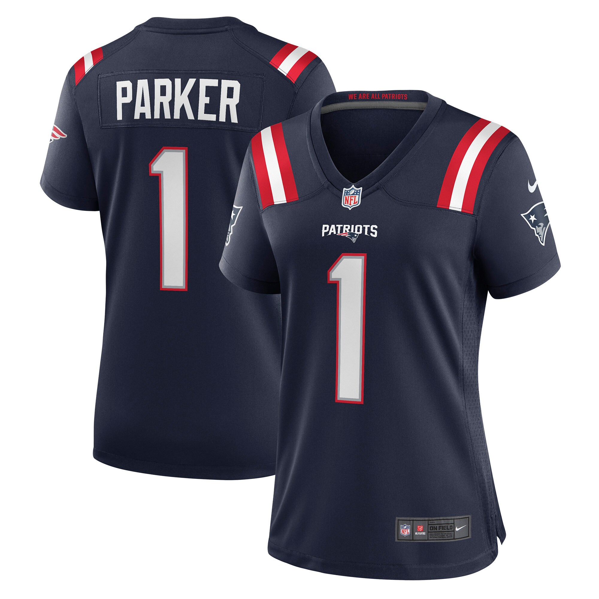 DeVante Parker New England Patriots Women's Game Jersey - Navy