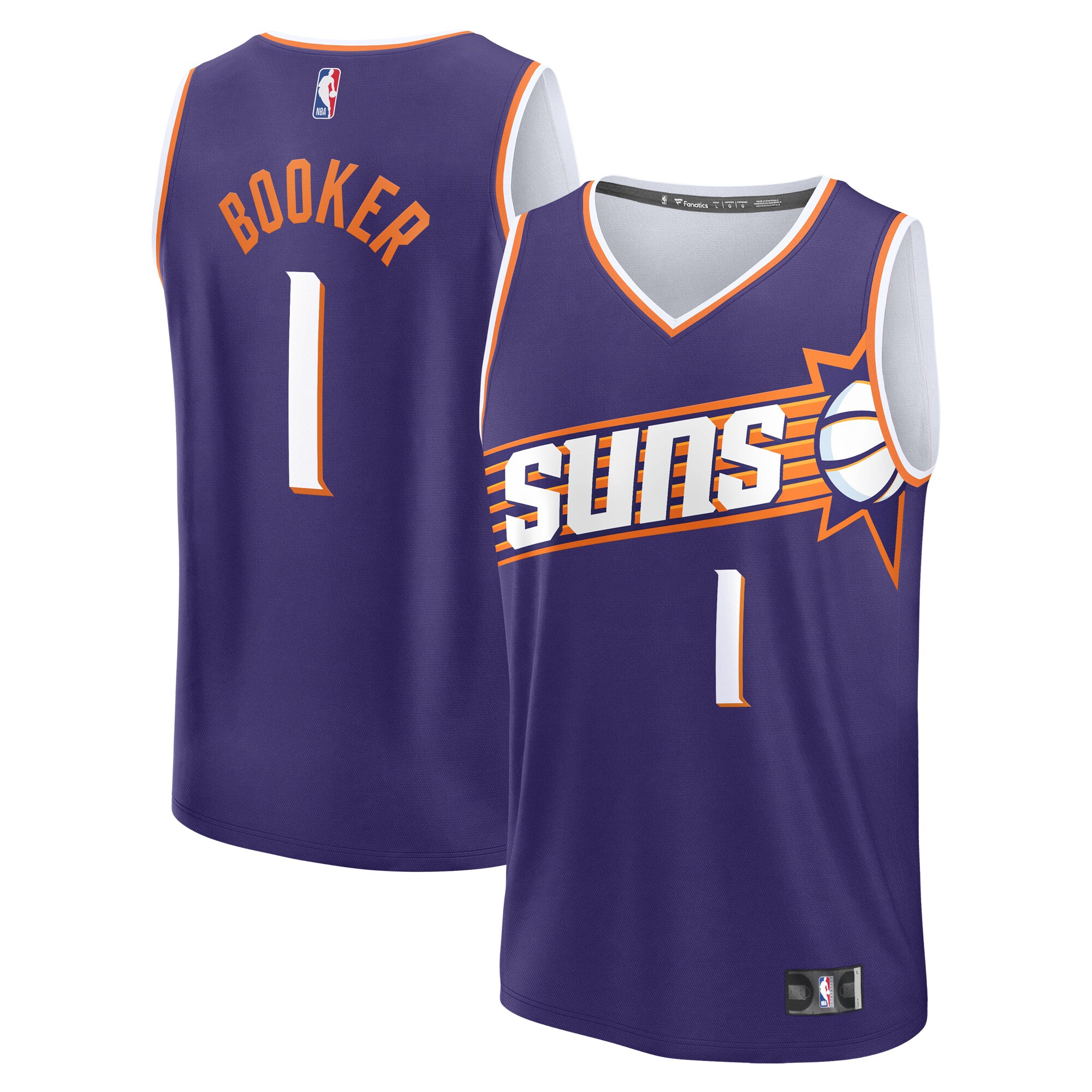 Devin Booker Phoenix Suns Fanatics Fast Break Replica Player Jersey - Icon Edition - Purple