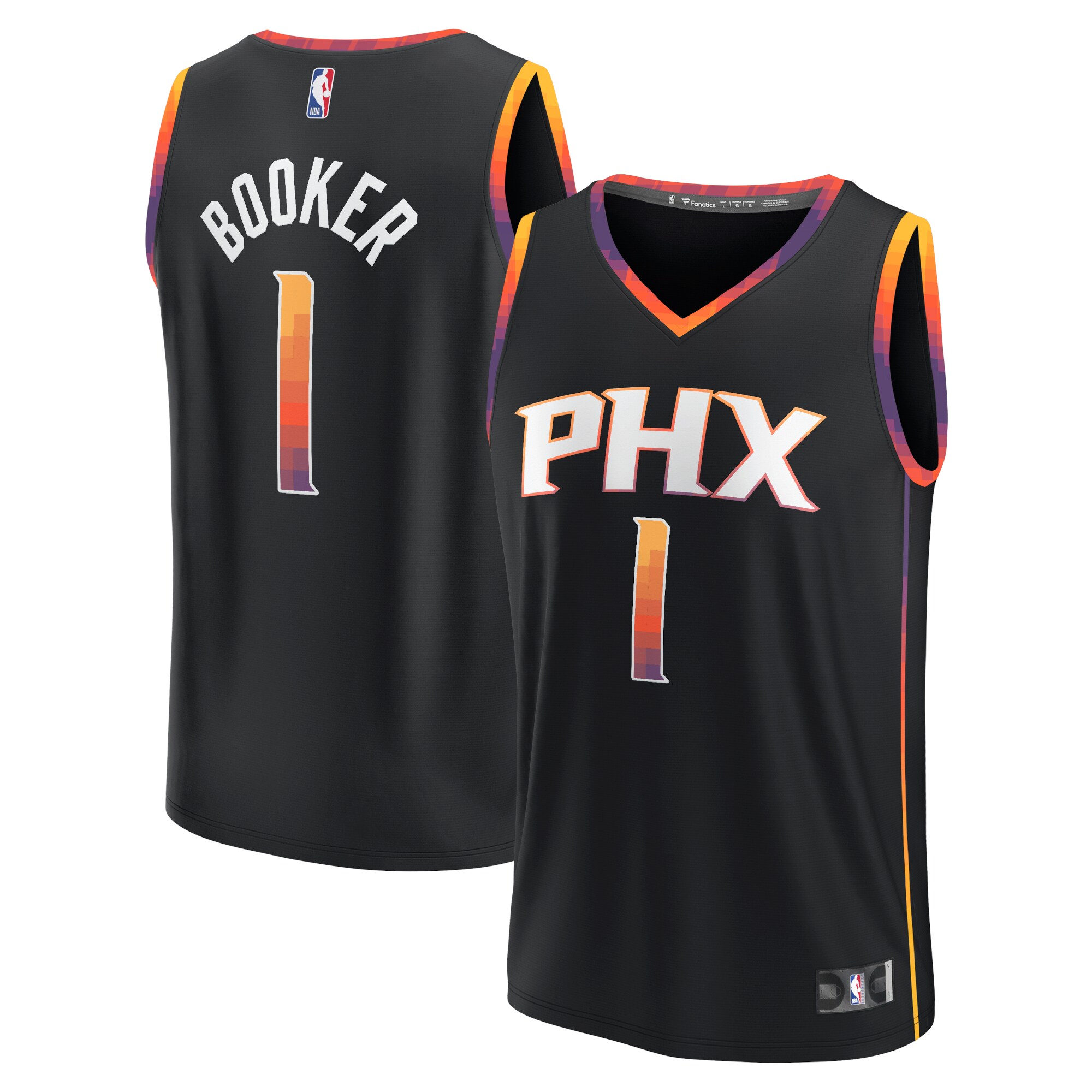 Devin Booker Phoenix Suns Fanatics Youth Fast Break Player Jersey - Statement Edition - Black