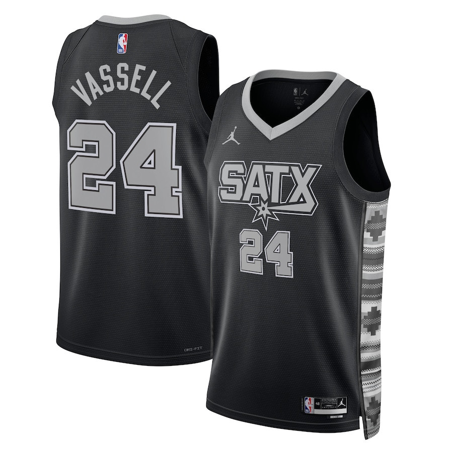 Devin Vassell 24 San Antonio Spurs Unisex Swingman Jersey - Statement Edition - Black