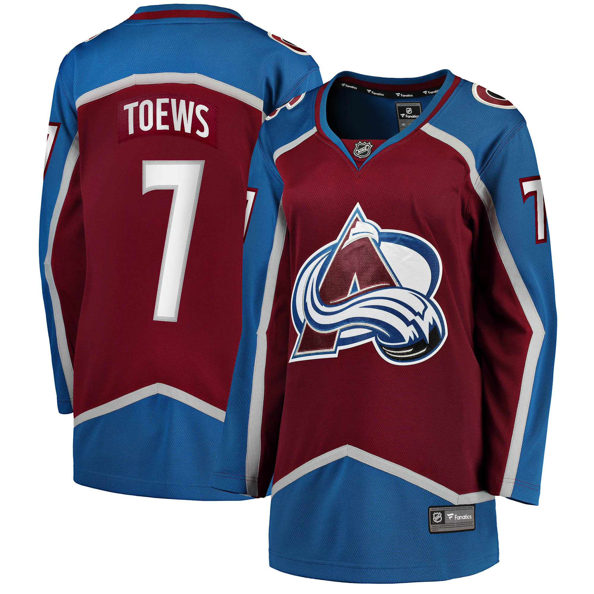 Devon Toews Colorado Avalanche Fanatics Women's Home Breakaway Player Jersey - Burgundy