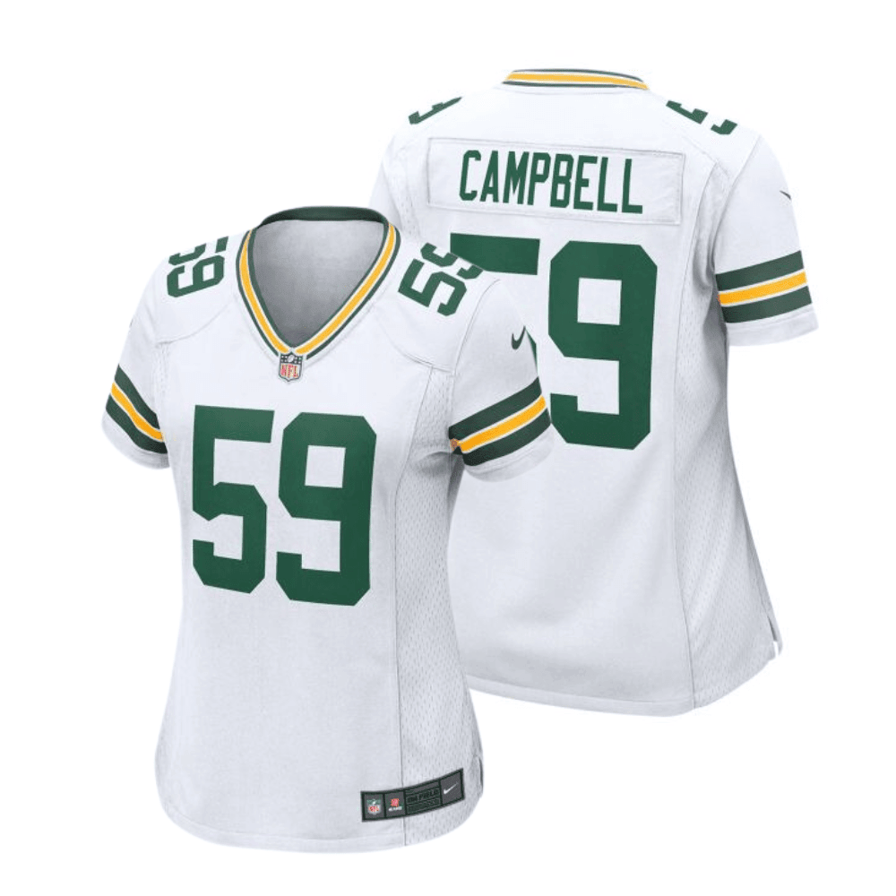 De'Vondre Campbell 59 Green Bay Packers Women Away Game Jersey - White