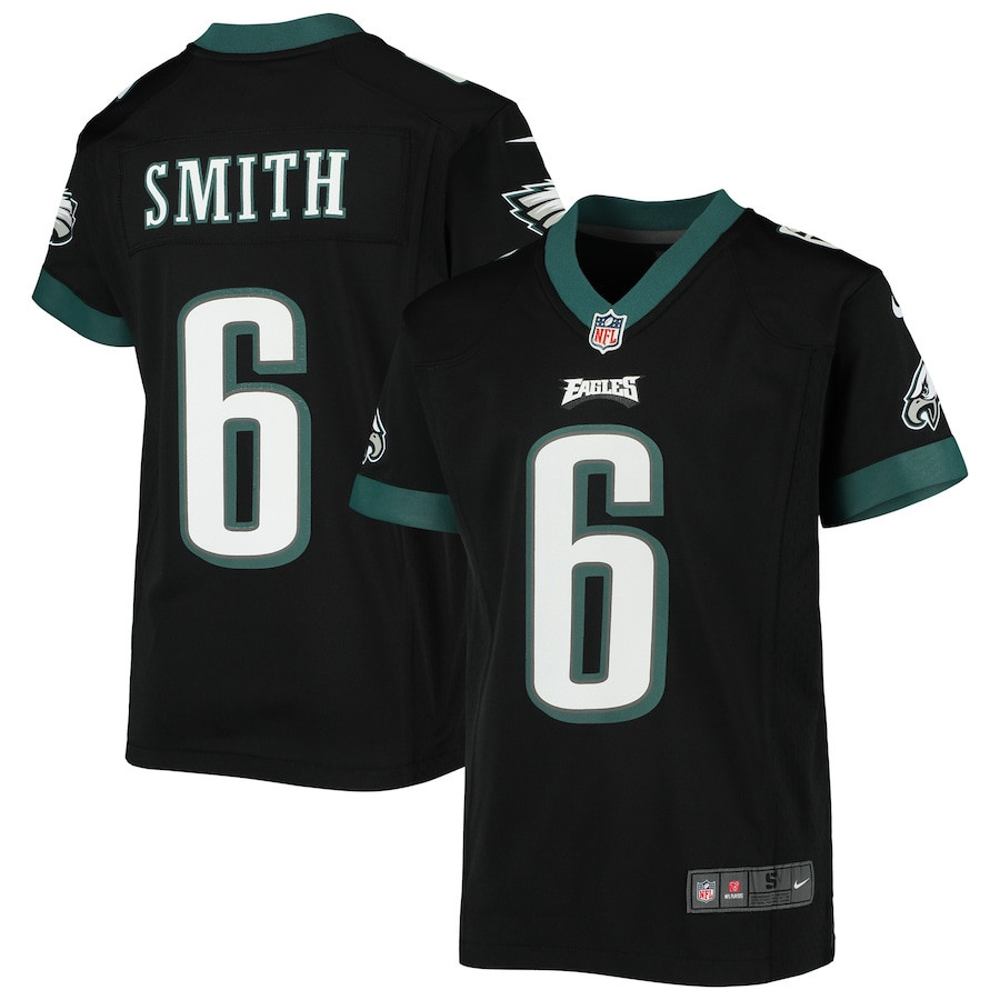 DeVonta Smith 6 Philadelphia Eagles YOUTH Game Jersey - Black