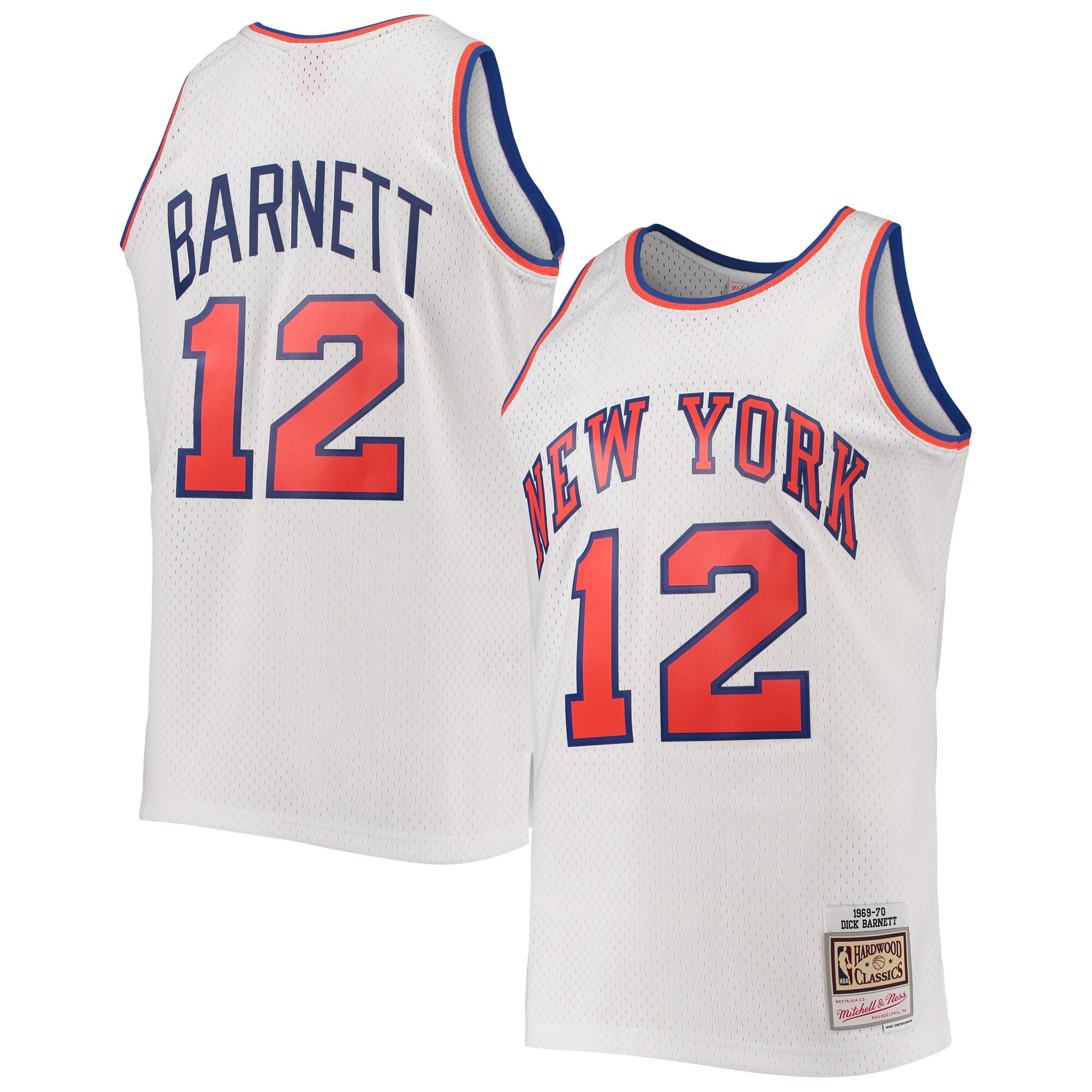 Dick Barnett New York Knicks Mitchell & Ness 1969\/70 Hardwood Classics Swingman Jersey - White