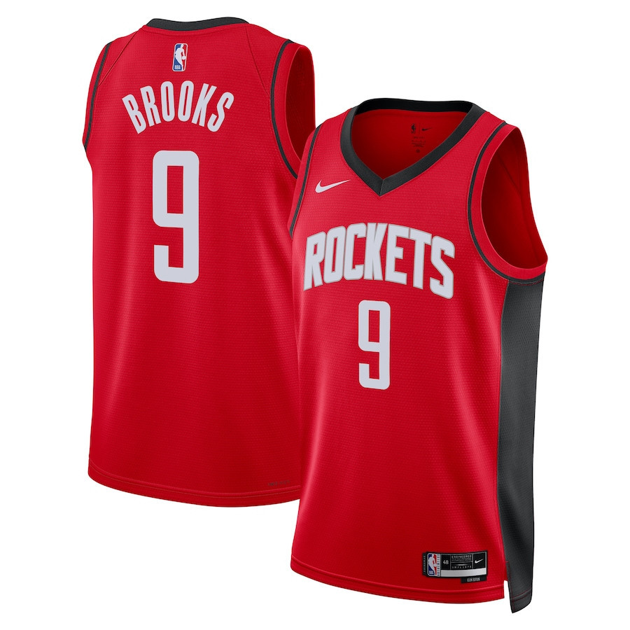 Dillon Brooks 9 Houston Rockets 2023/24 Icon Edition Swingman Jersey - Red