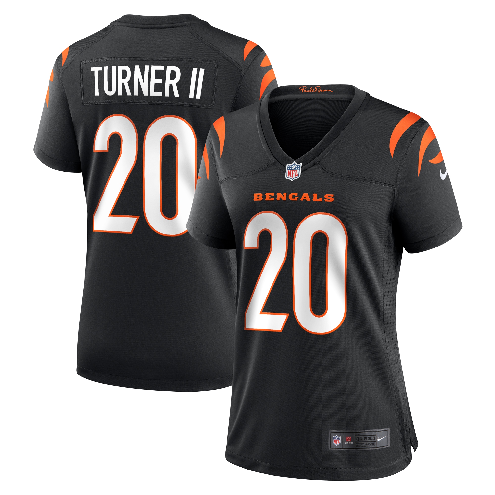 DJ Turner Cincinnati Bengals Women's Team Game Jersey - Black