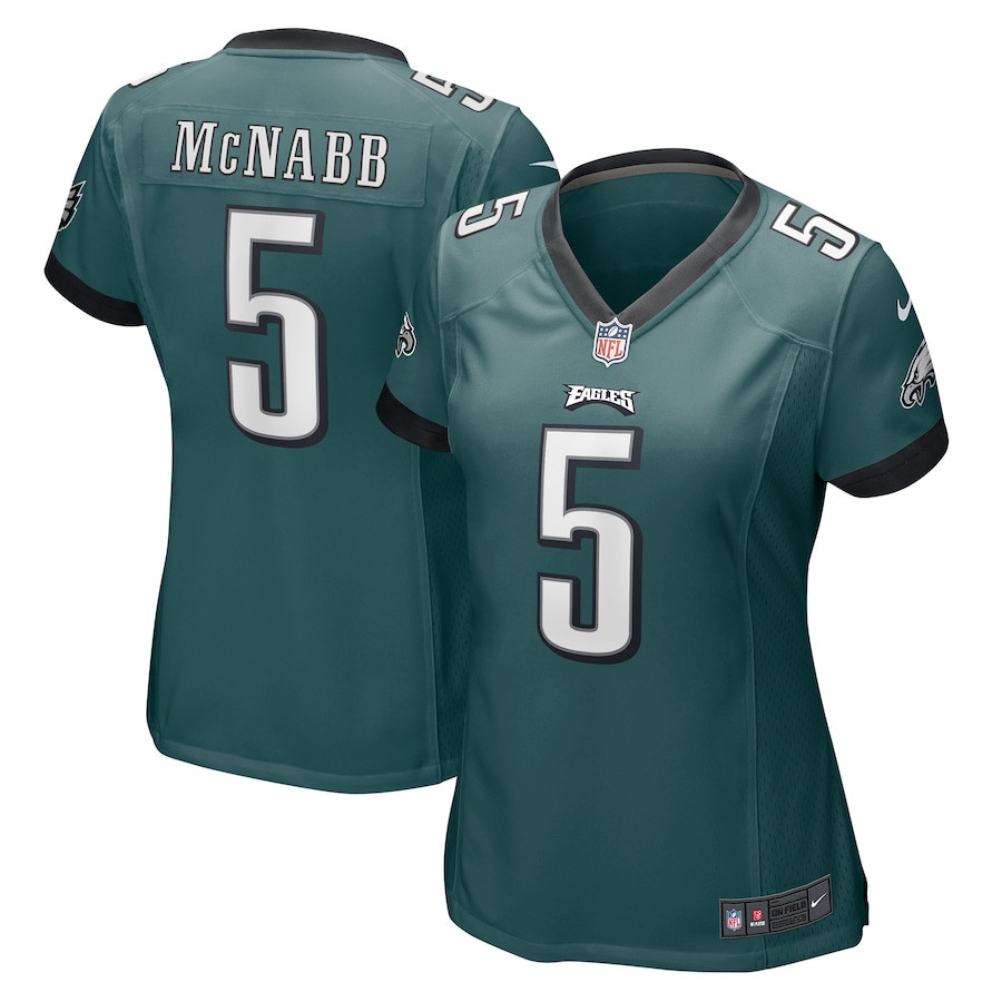 Donovan McNabb 5 Philadelphia Eagles Women Retired Jersey - Midnight Green
