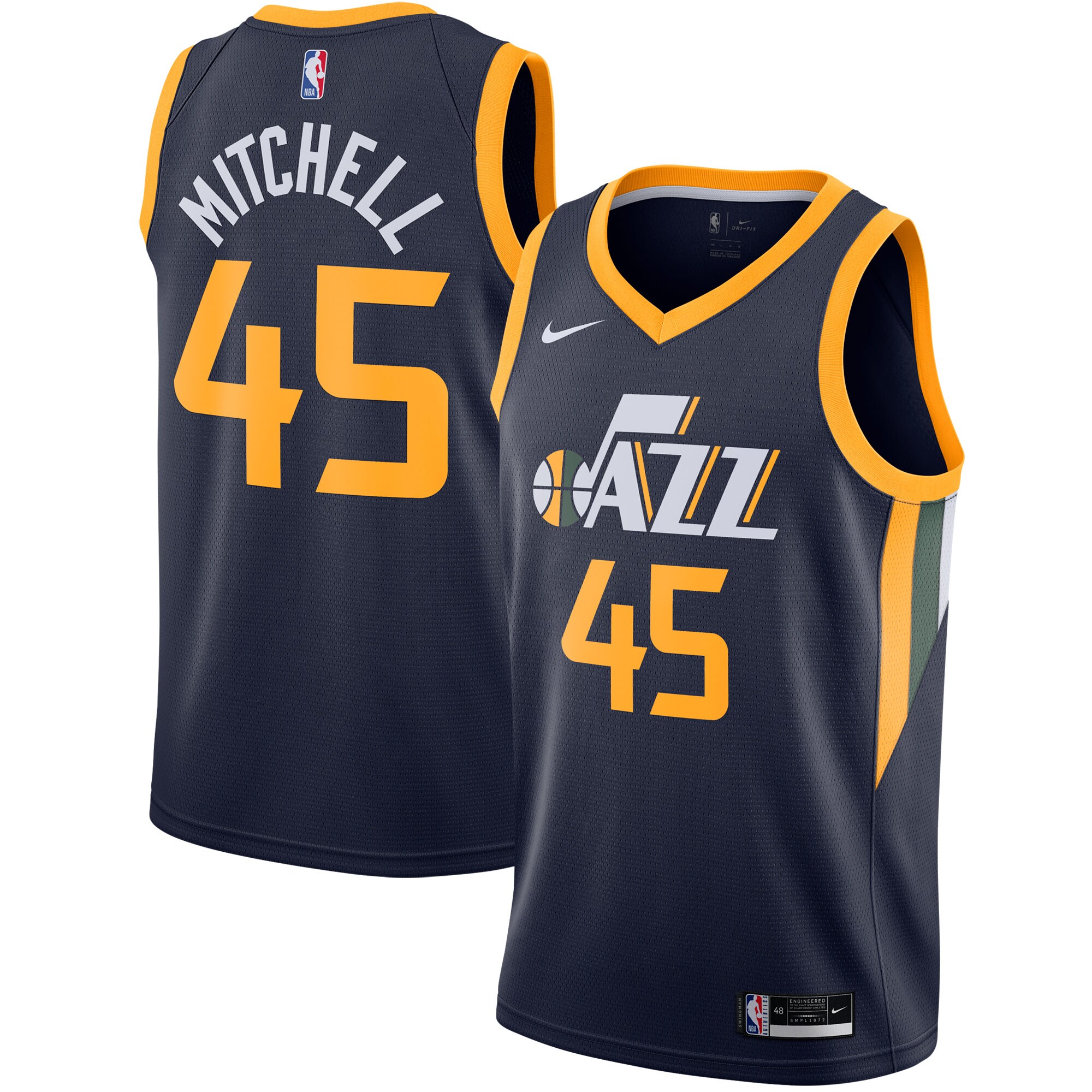 Donovan Mitchell Utah Jazz 2020\/21 Swingman Jersey - Navy - Icon Edition