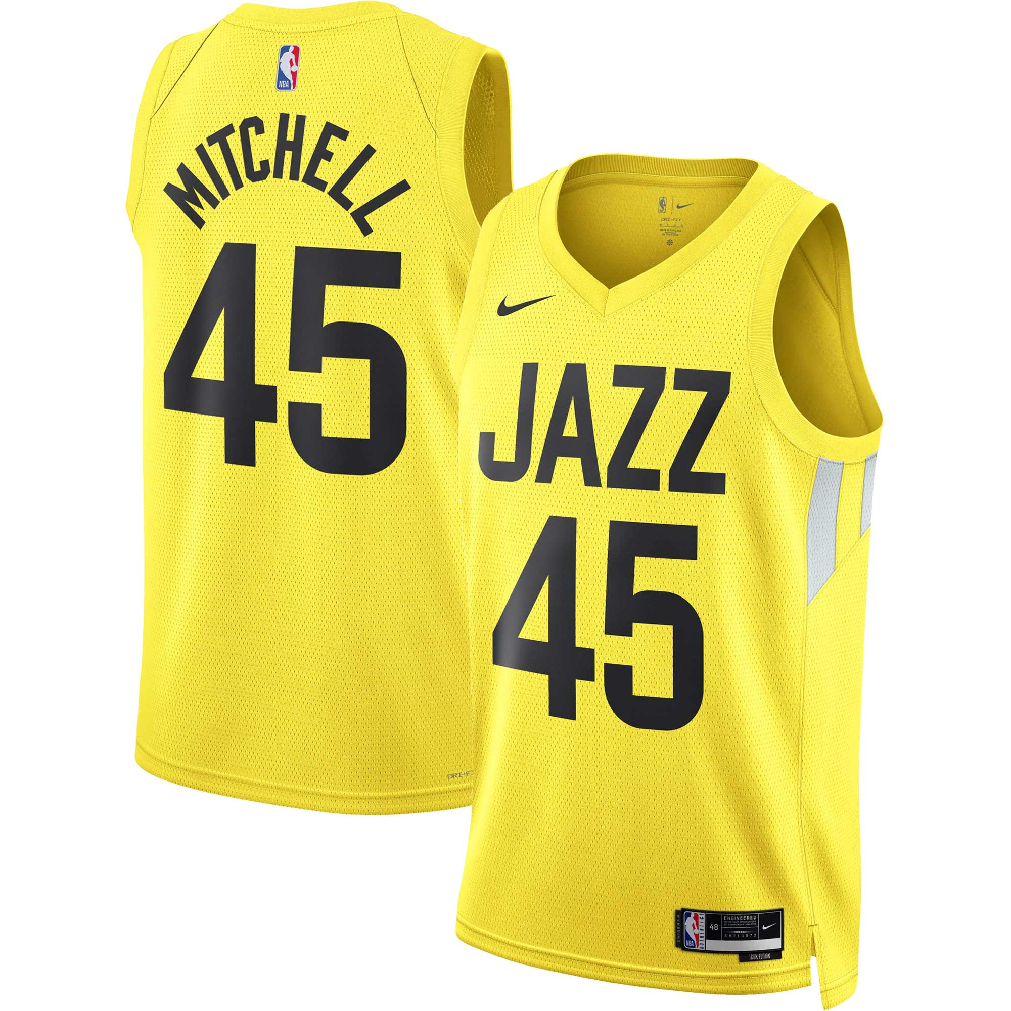 Donovan Mitchell Utah Jazz Unisex Swingman Jersey - Icon Edition - Gold