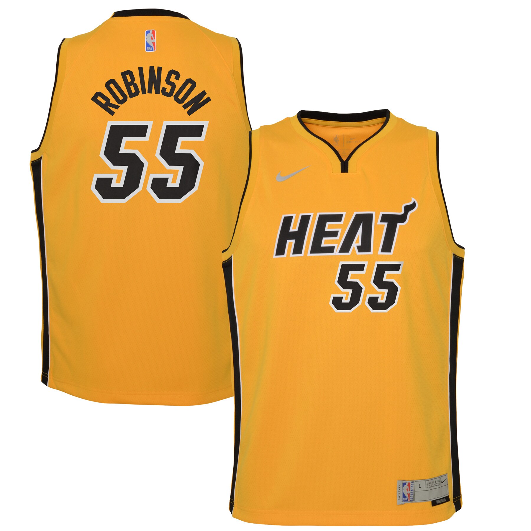 Duncan Robinson Miami Heat Youth 2020\/21 Swingman Player Jersey Trophy Gold - Earned Edition